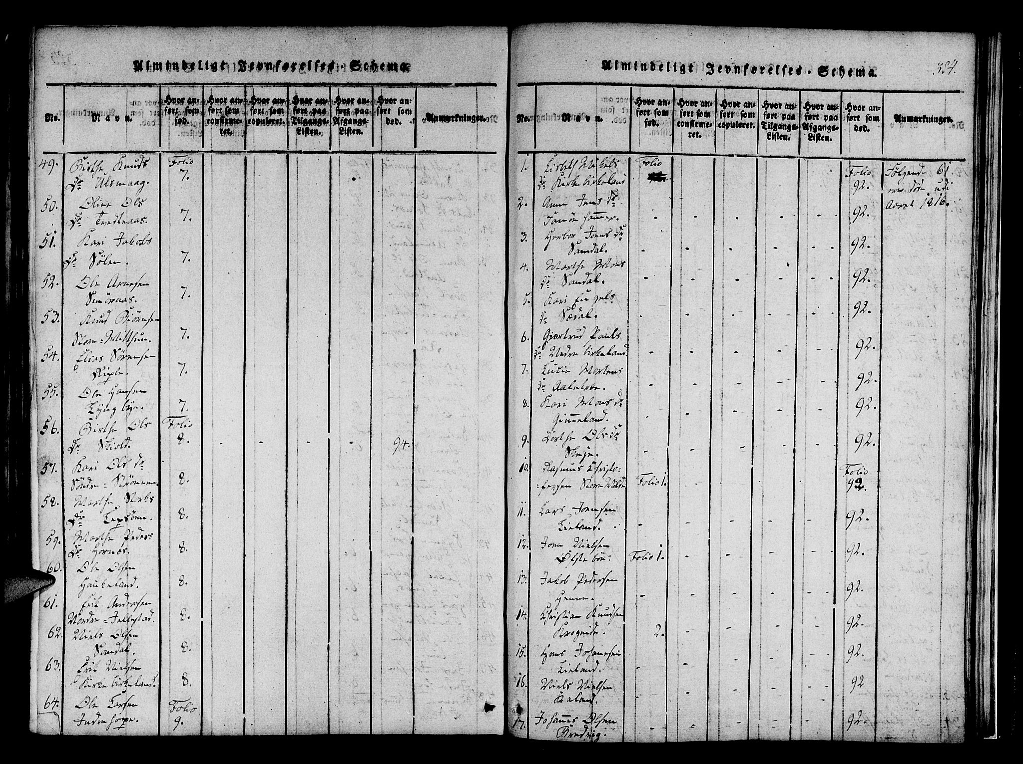 Fana Sokneprestembete, AV/SAB-A-75101/H/Haa/Haaa/L0007: Parish register (official) no. A 7, 1816-1828, p. 324