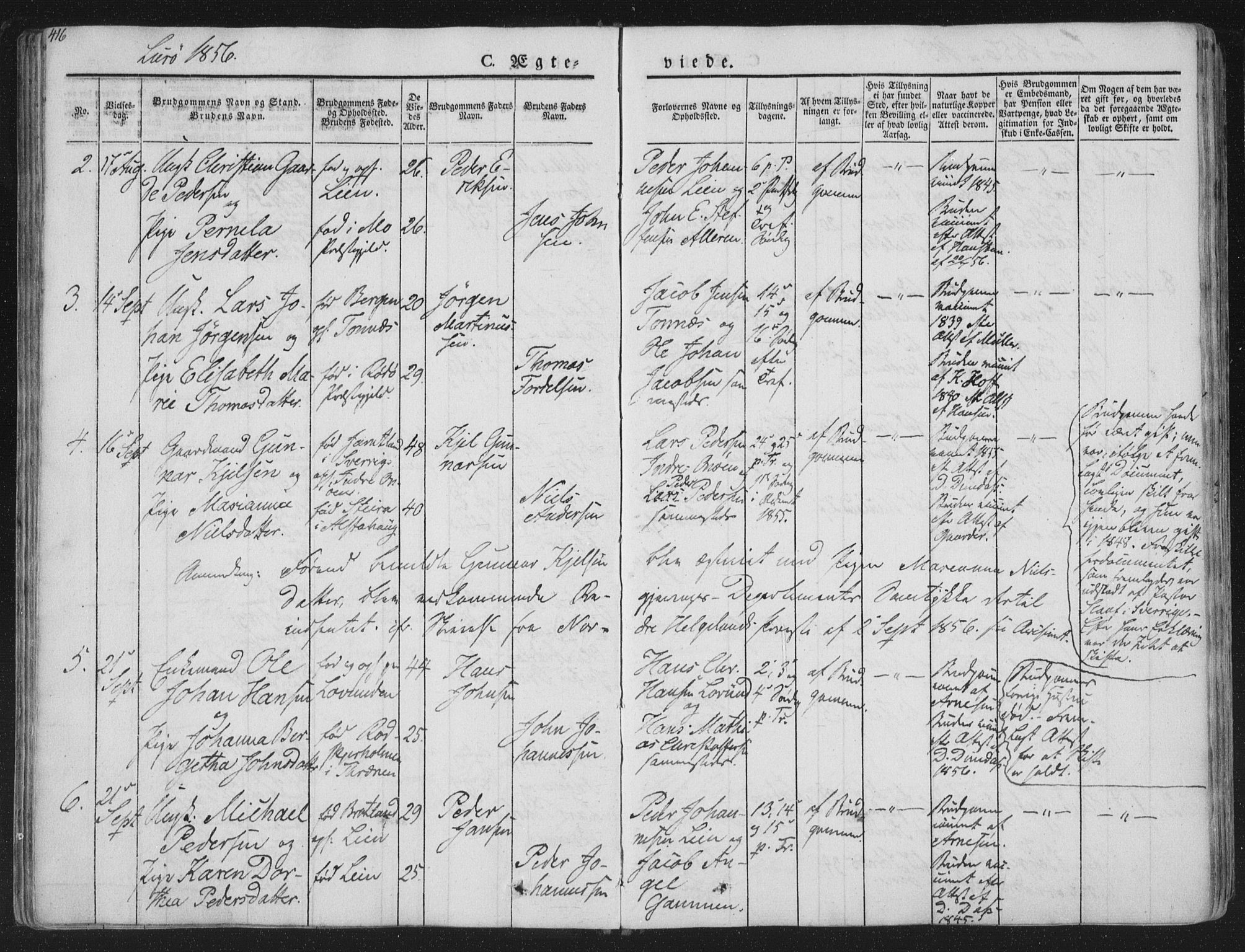 Ministerialprotokoller, klokkerbøker og fødselsregistre - Nordland, SAT/A-1459/839/L0566: Parish register (official) no. 839A03, 1825-1862, p. 416