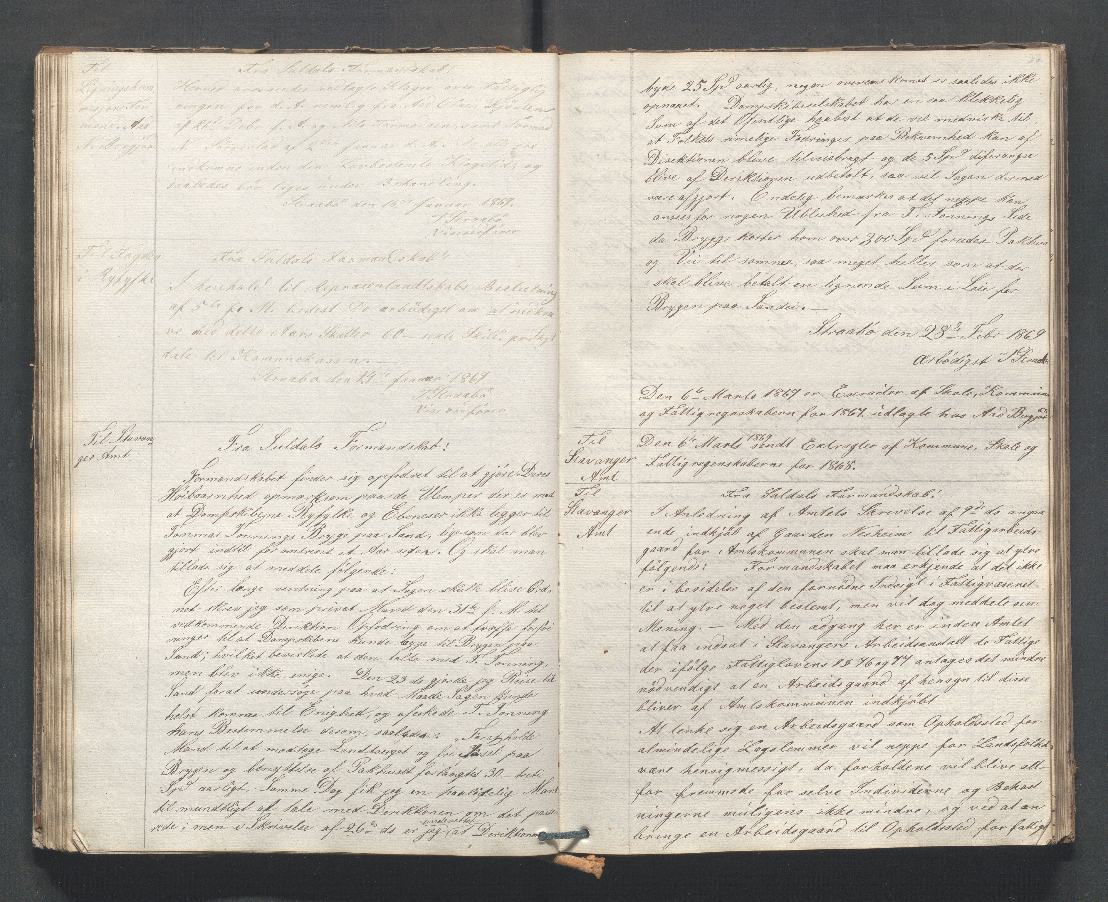 Suldal kommune - Formannskapet/Rådmannen, IKAR/K-101908/B/L0001: Kopibok, 1837-1889, p. 86