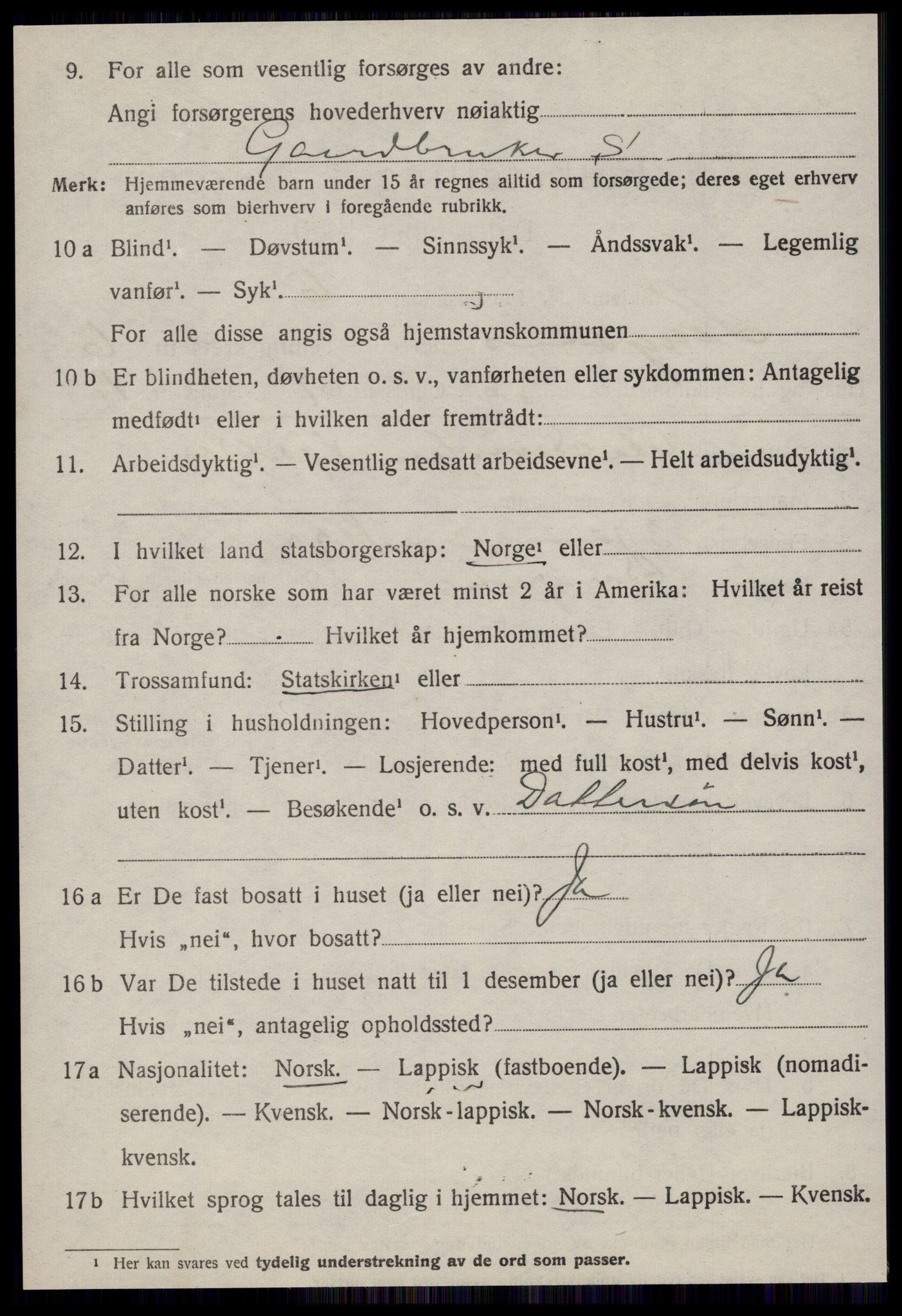 SAT, 1920 census for Singsås, 1920, p. 4010