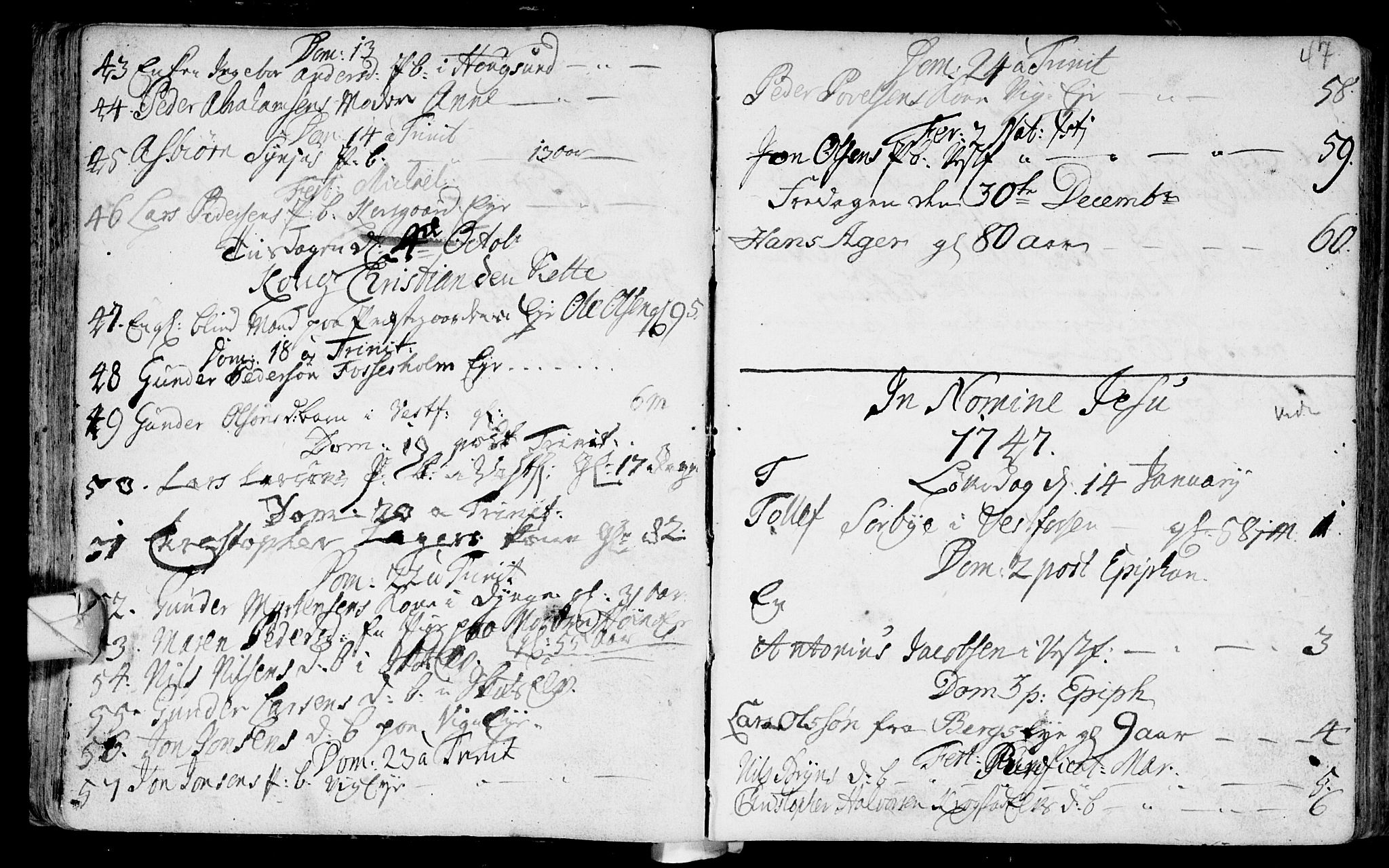 Eiker kirkebøker, AV/SAKO-A-4/F/Fa/L0007: Parish register (official) no. I 7 /1, 1733-1808, p. 47