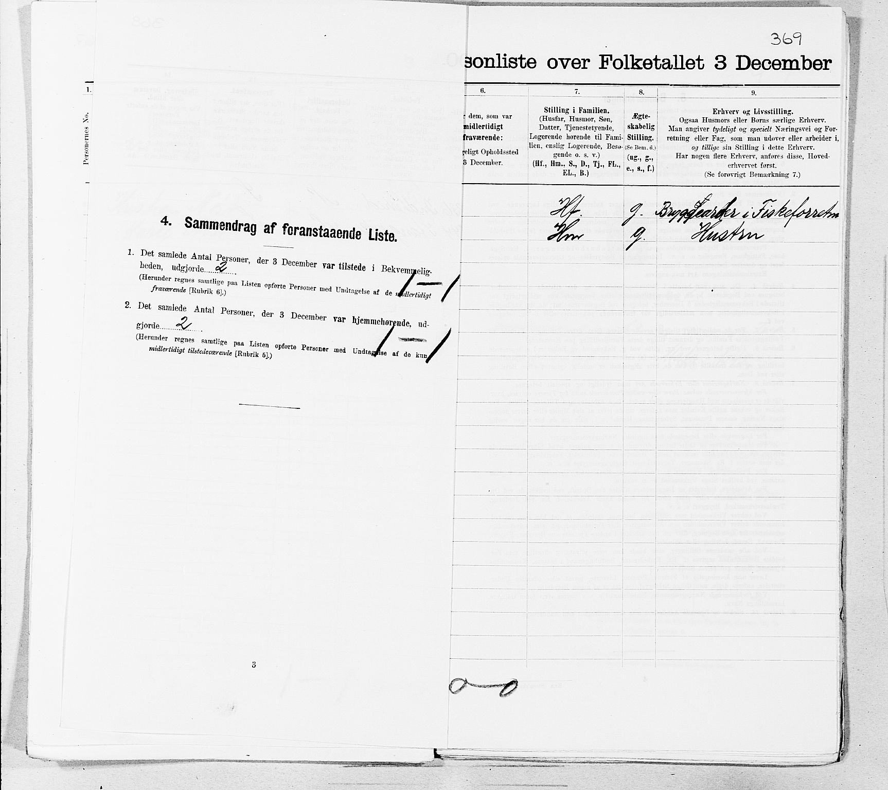 SAT, 1900 census for Kristiansund, 1900, p. 5606