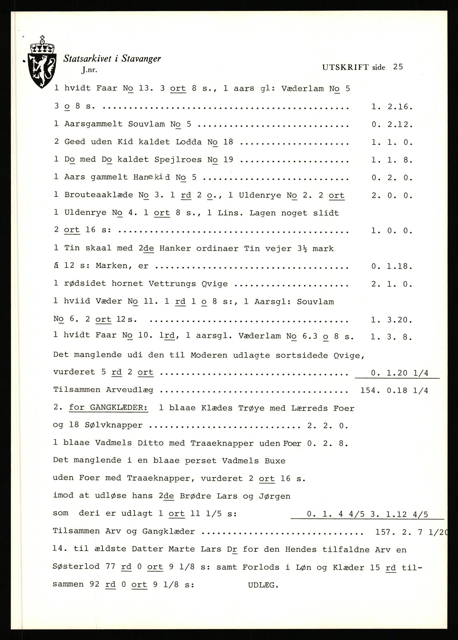 Statsarkivet i Stavanger, AV/SAST-A-101971/03/Y/Yj/L0003: Avskrifter sortert etter gårdsnavn: Askje - Auglend, 1750-1930, p. 72