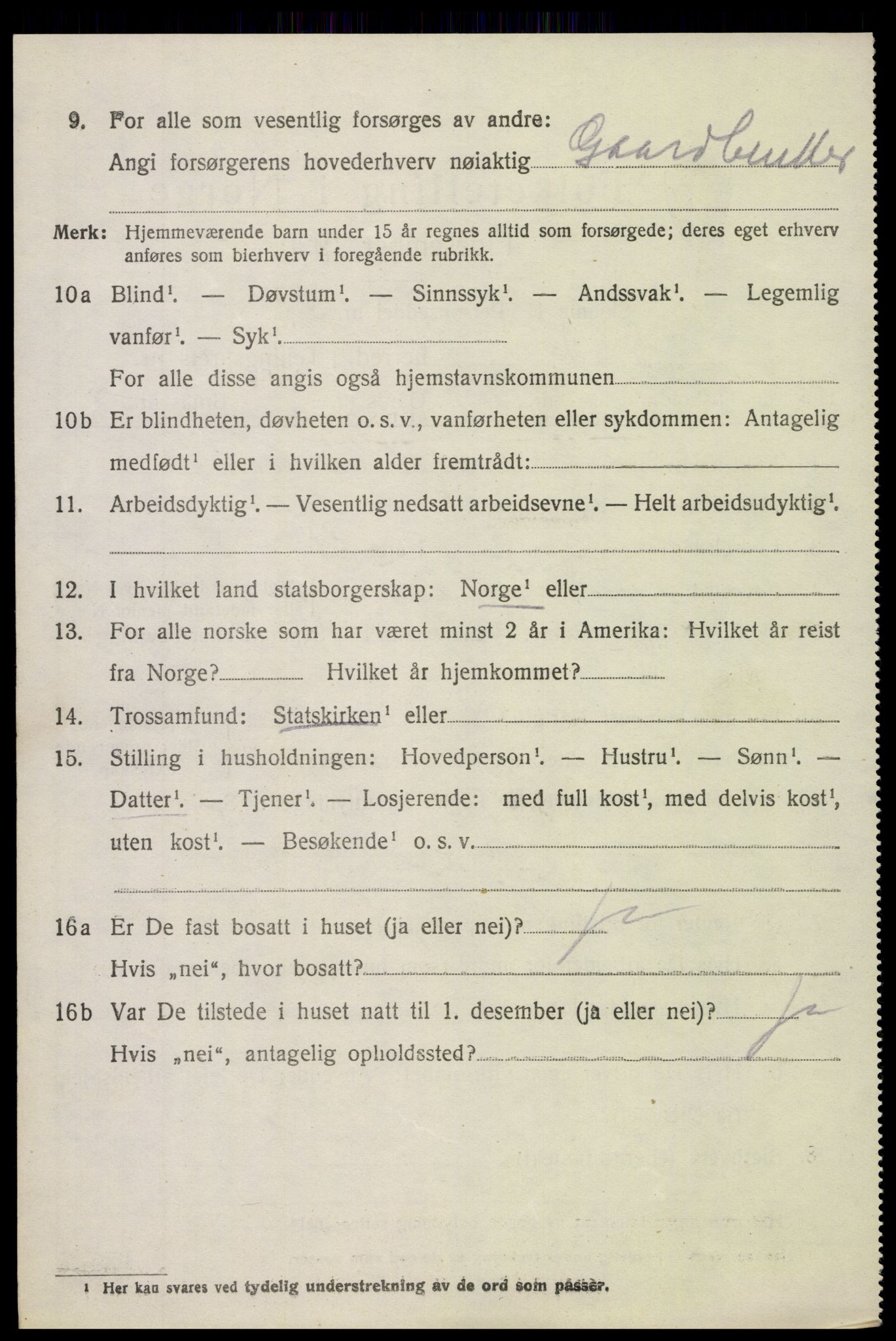 SAH, 1920 census for Søndre Land, 1920, p. 2182