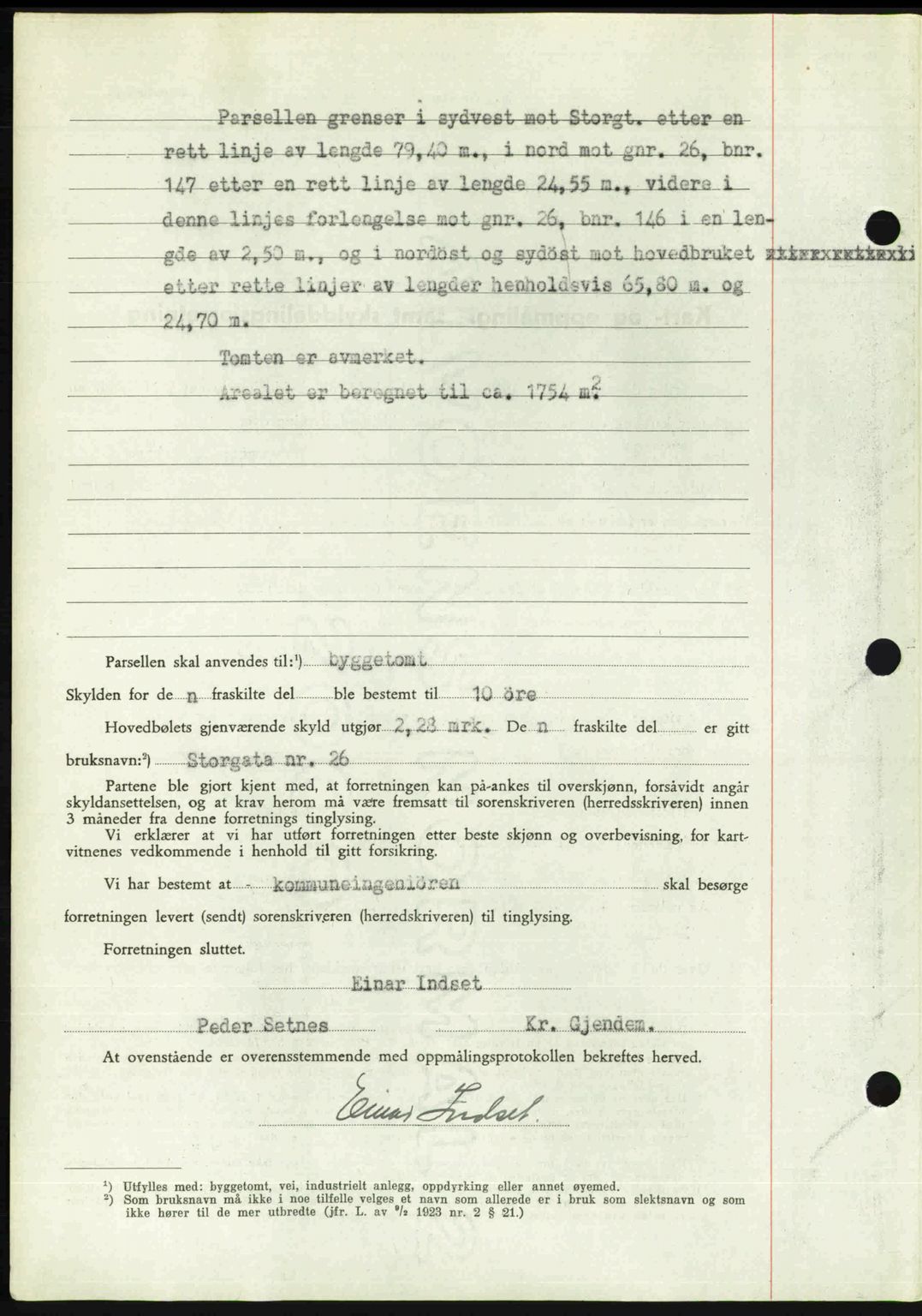 Romsdal sorenskriveri, AV/SAT-A-4149/1/2/2C: Mortgage book no. A21, 1946-1946, Diary no: : 2672/1946