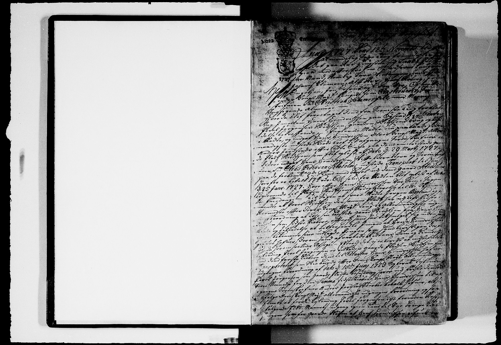 Hadeland, Land og Valdres sorenskriveri, AV/SAH-TING-028/G/Gb/L0050: Tingbok, 1727-1730, p. 0b-1a
