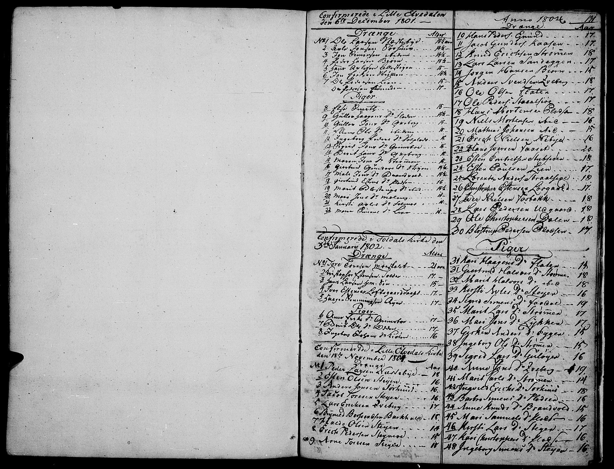 Tynset prestekontor, SAH/PREST-058/H/Ha/Haa/L0016: Parish register (official) no. 16, 1801-1814, p. 131