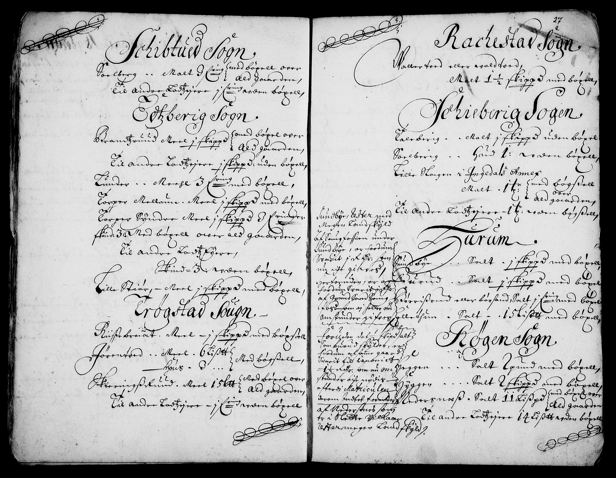 Rentekammeret inntil 1814, Realistisk ordnet avdeling, AV/RA-EA-4070/Fc/Fca/L0001/0006: [Ca I]  Akershus stift / Kristiania kapitels jordebok, 1700, p. 26-27