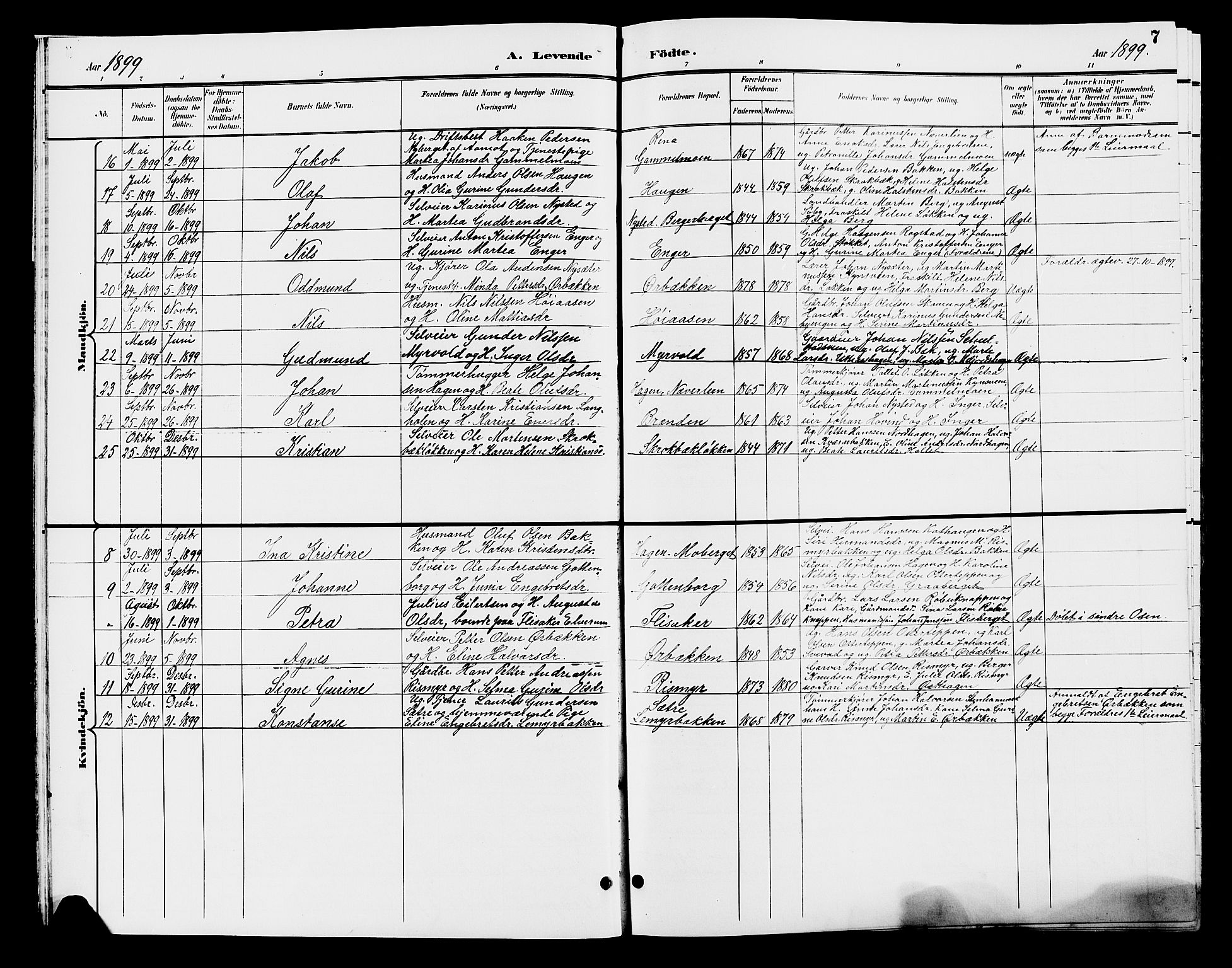 Elverum prestekontor, AV/SAH-PREST-044/H/Ha/Hab/L0007: Parish register (copy) no. 7, 1896-1914, p. 7