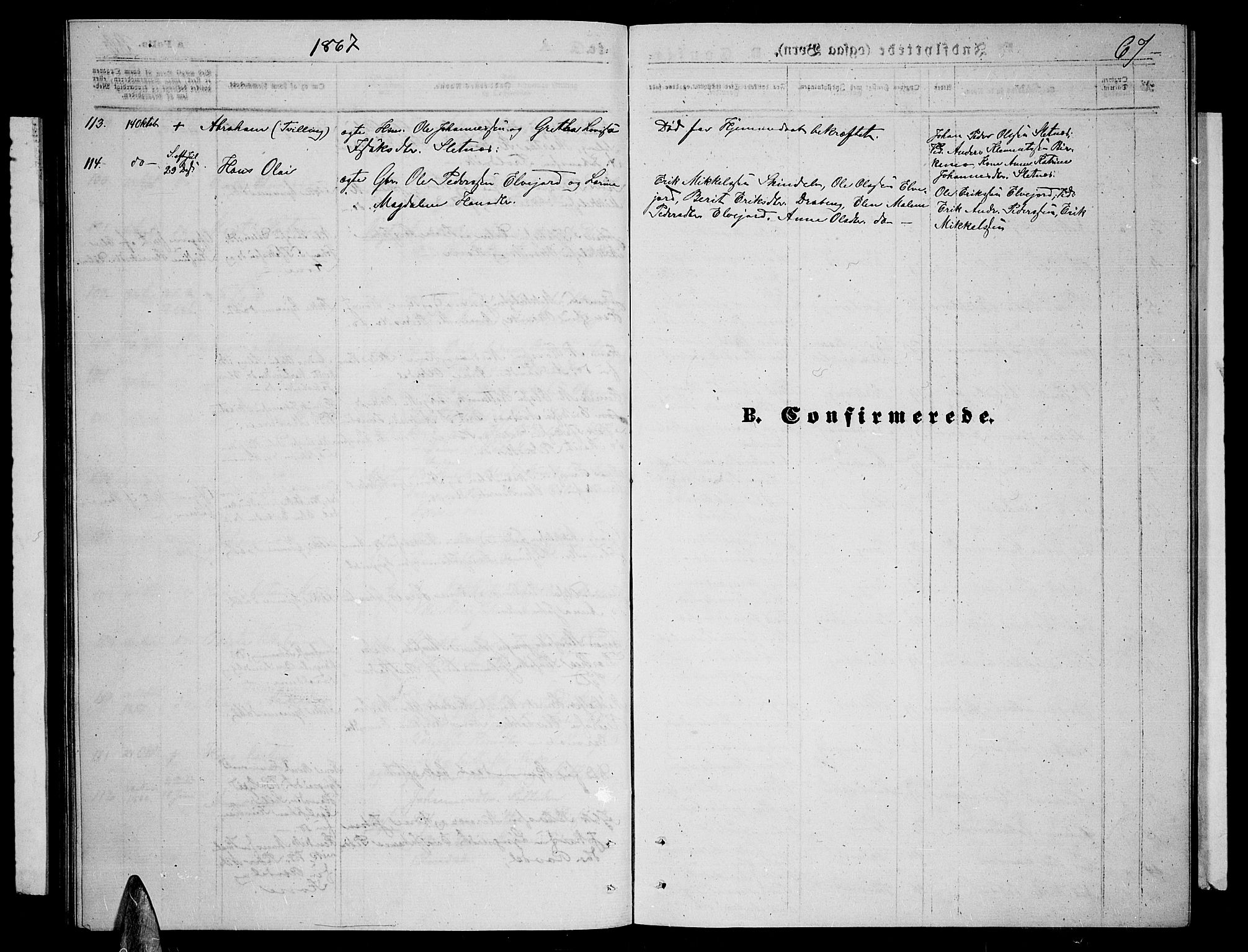 Lyngen sokneprestembete, SATØ/S-1289/H/He/Heb/L0003klokker: Parish register (copy) no. 3, 1861-1867, p. 67