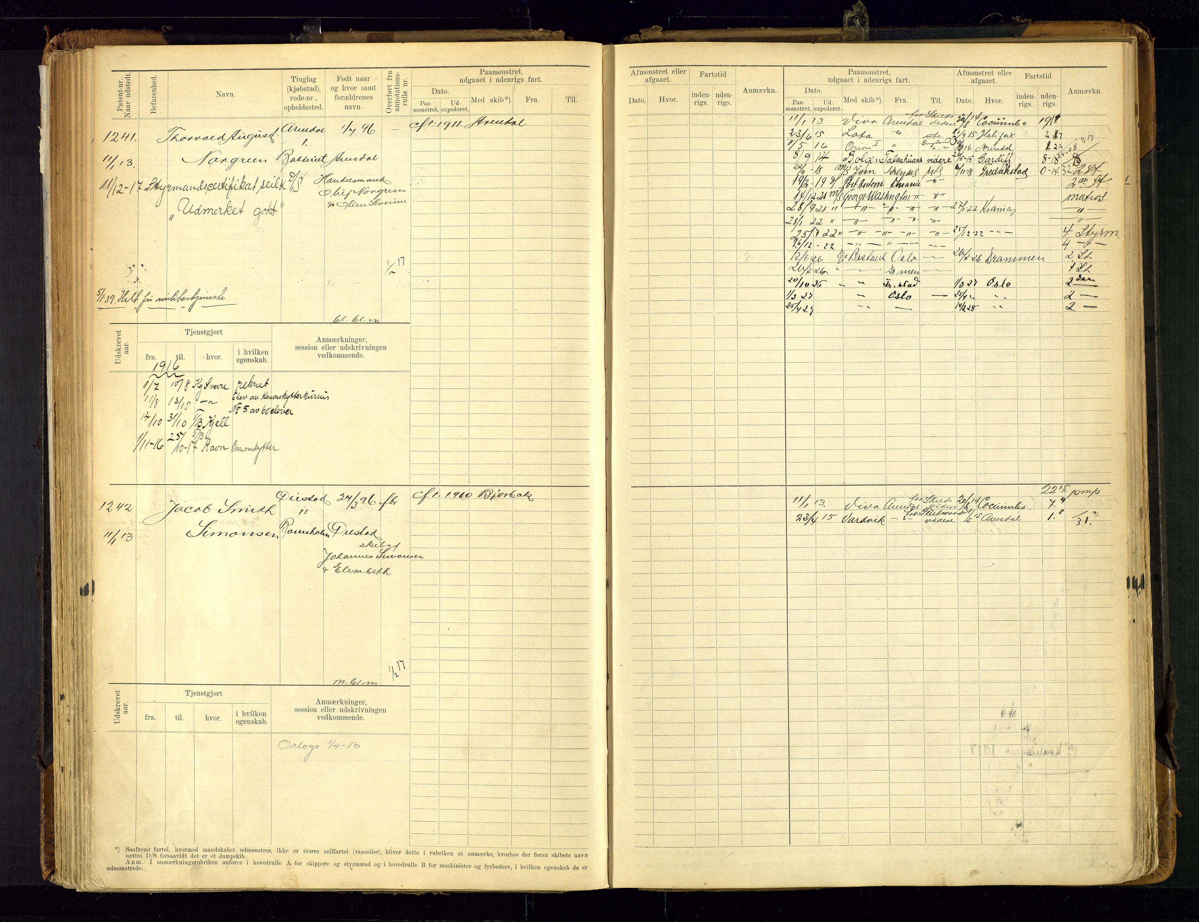 Arendal mønstringskrets, SAK/2031-0012/F/Fb/L0021: Hovedrulle A nr 969-1465, S-19, 1910-1914, p. 141