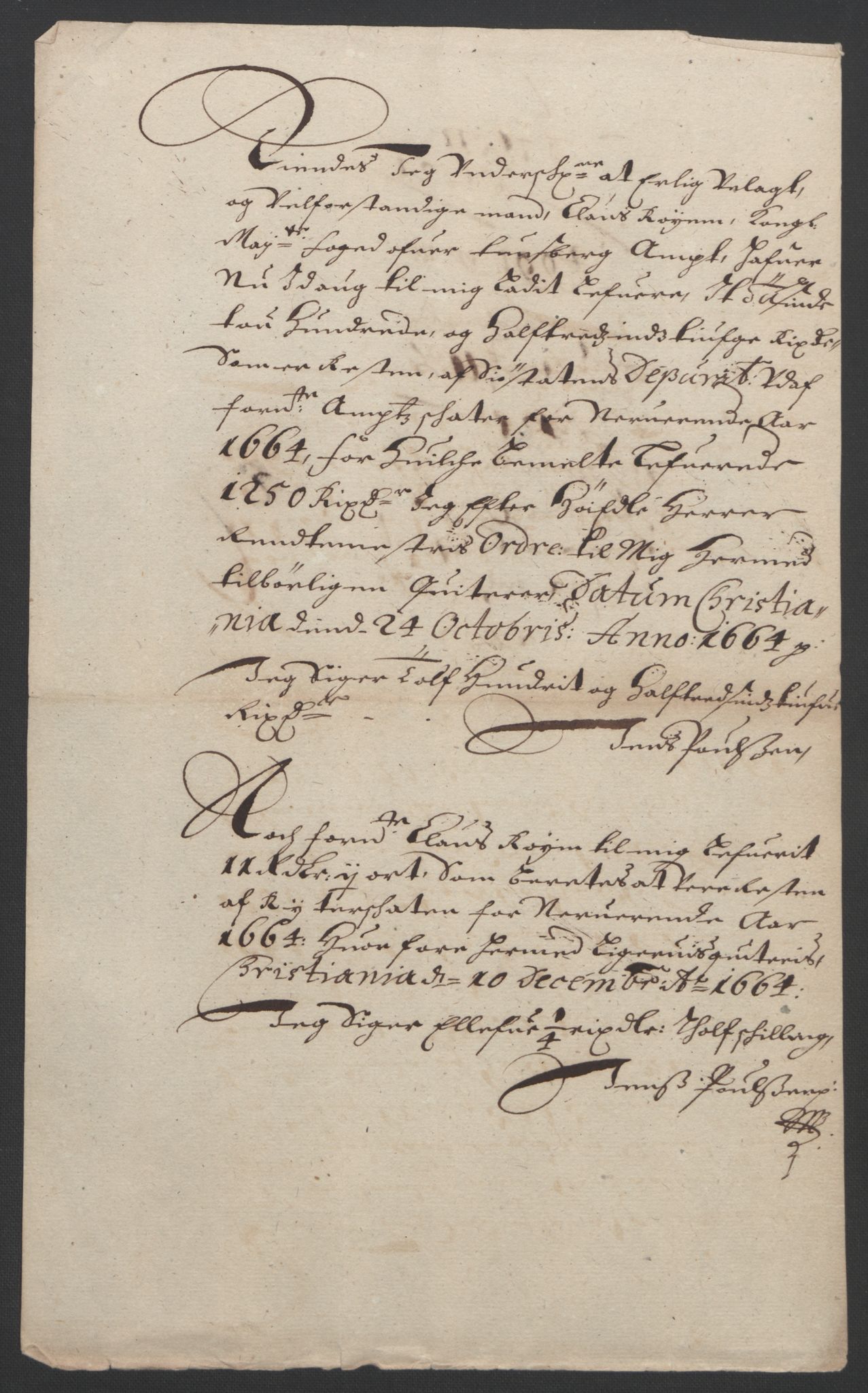 Rentekammeret inntil 1814, Reviderte regnskaper, Fogderegnskap, AV/RA-EA-4092/R32/L1842: Fogderegnskap Jarlsberg grevskap, 1664-1673, p. 8