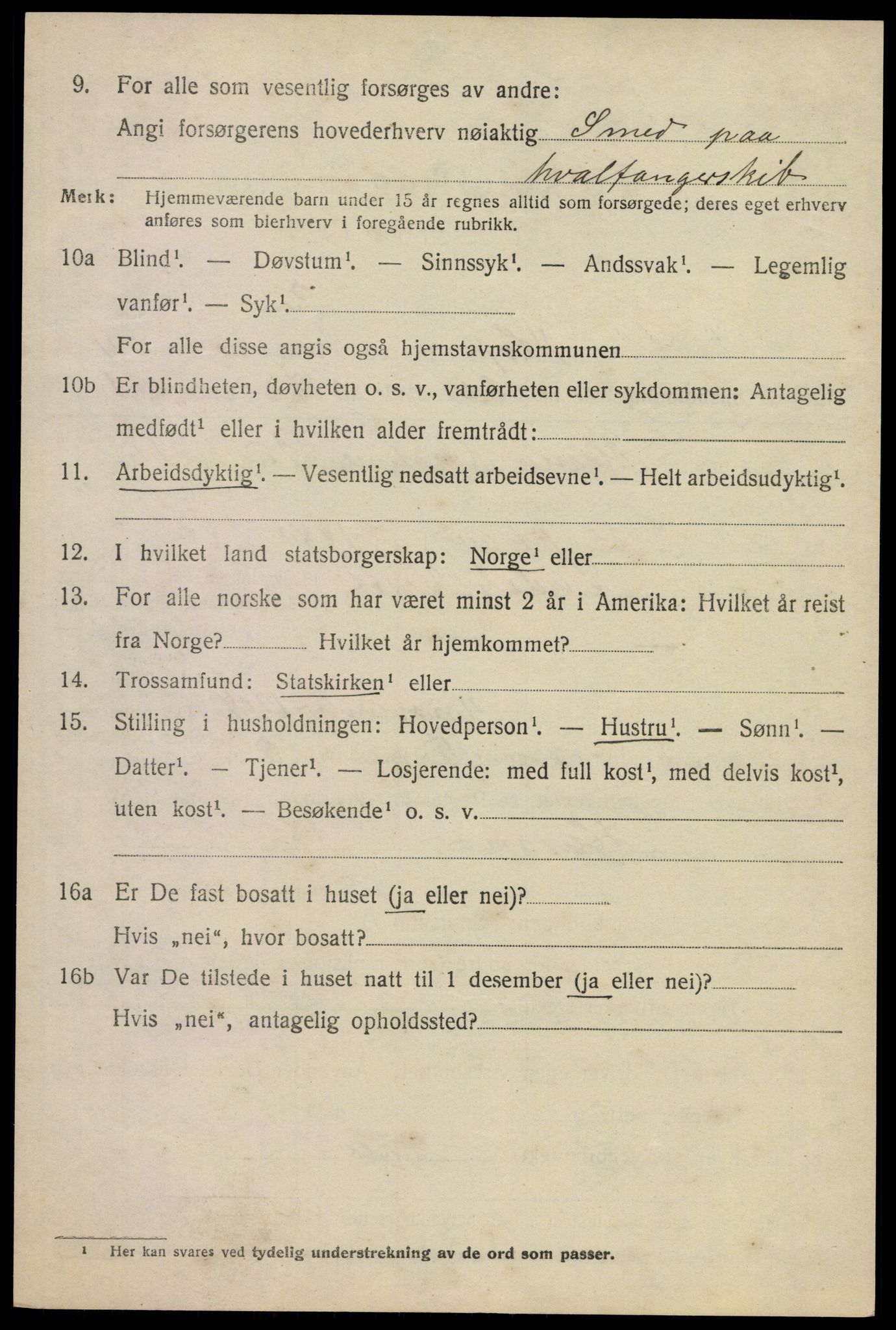 SAKO, 1920 census for Hof, 1920, p. 5228