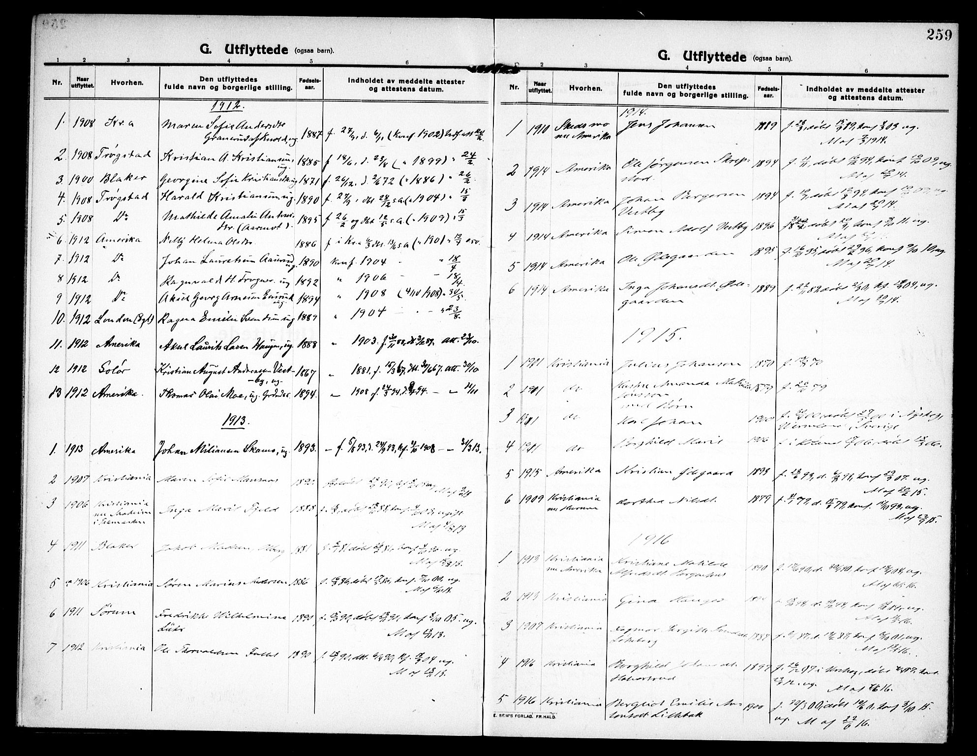 Høland prestekontor Kirkebøker, SAO/A-10346a/F/Fa/L0016: Parish register (official) no. I 16, 1912-1921, p. 259
