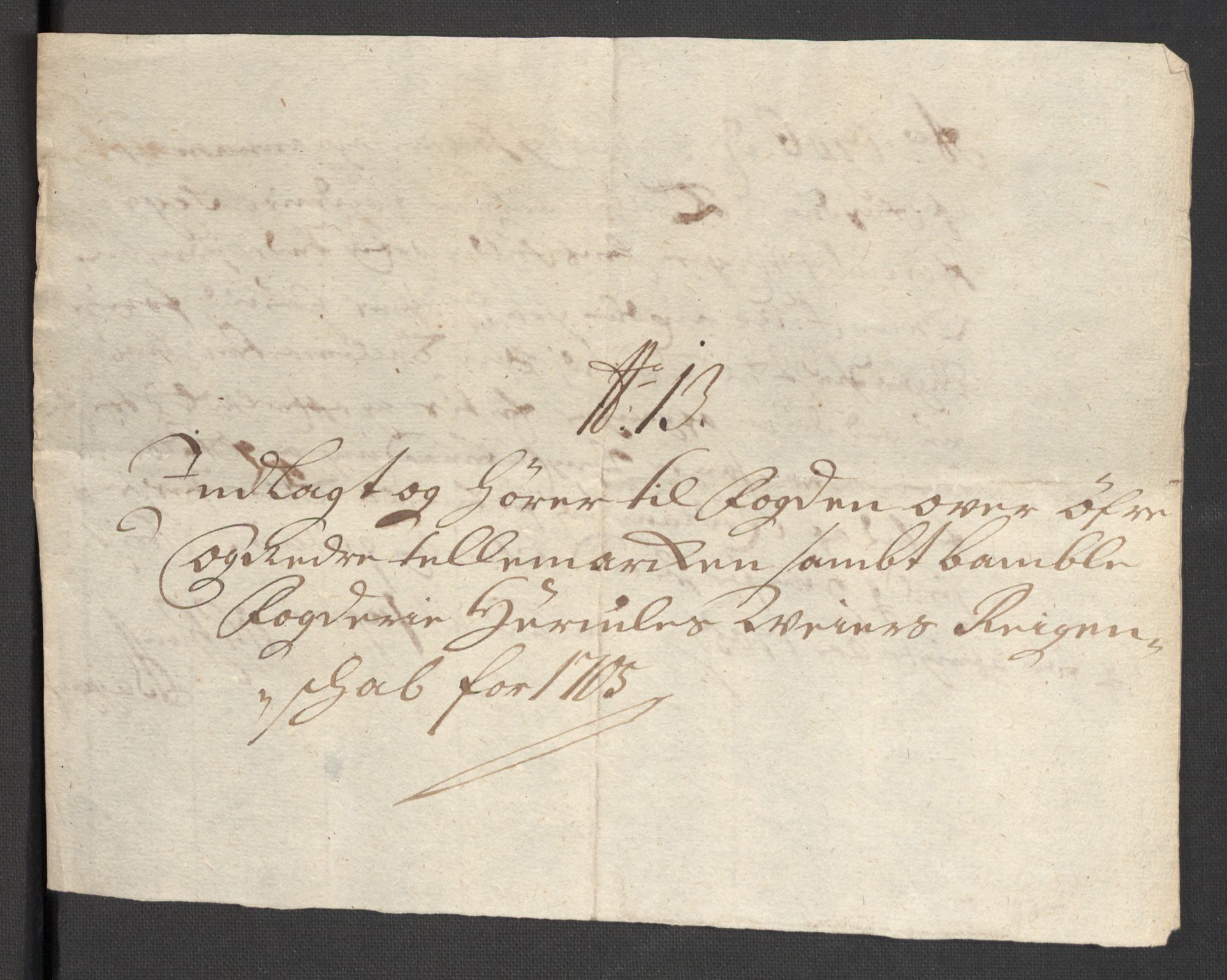 Rentekammeret inntil 1814, Reviderte regnskaper, Fogderegnskap, AV/RA-EA-4092/R36/L2114: Fogderegnskap Øvre og Nedre Telemark og Bamble, 1705, p. 165