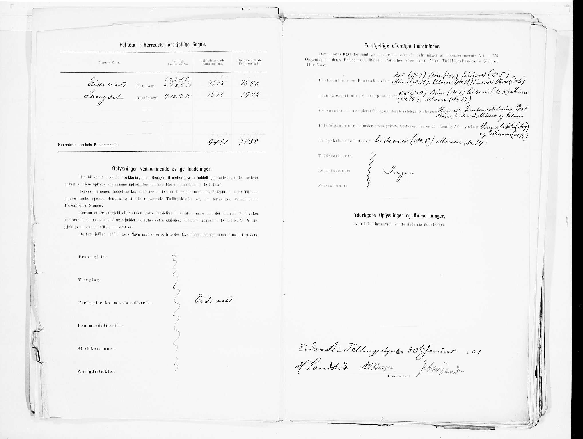 SAO, 1900 census for Eidsvoll, 1900, p. 3