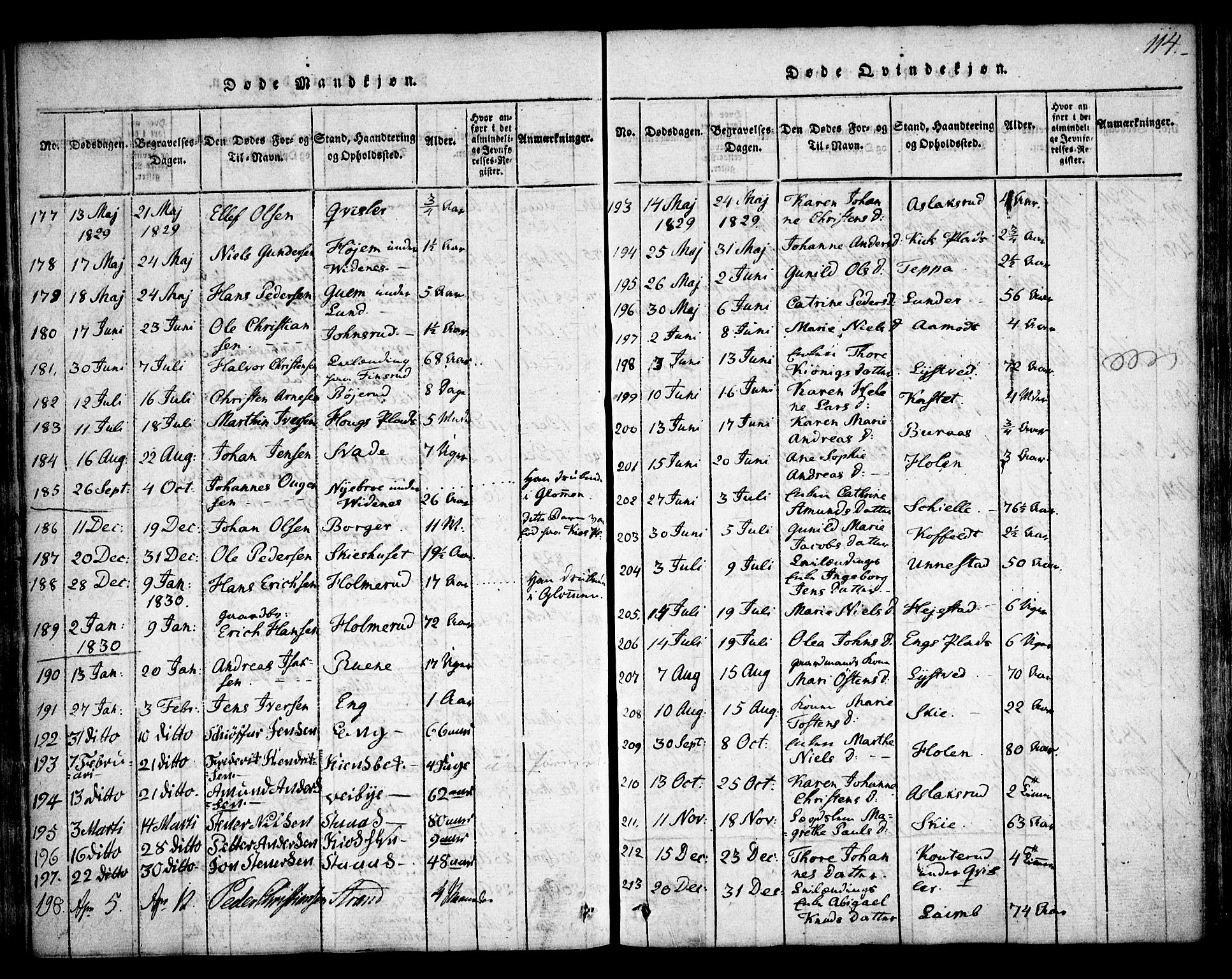 Skiptvet prestekontor Kirkebøker, SAO/A-20009/F/Fa/L0005: Parish register (official) no. 5, 1814-1838, p. 114