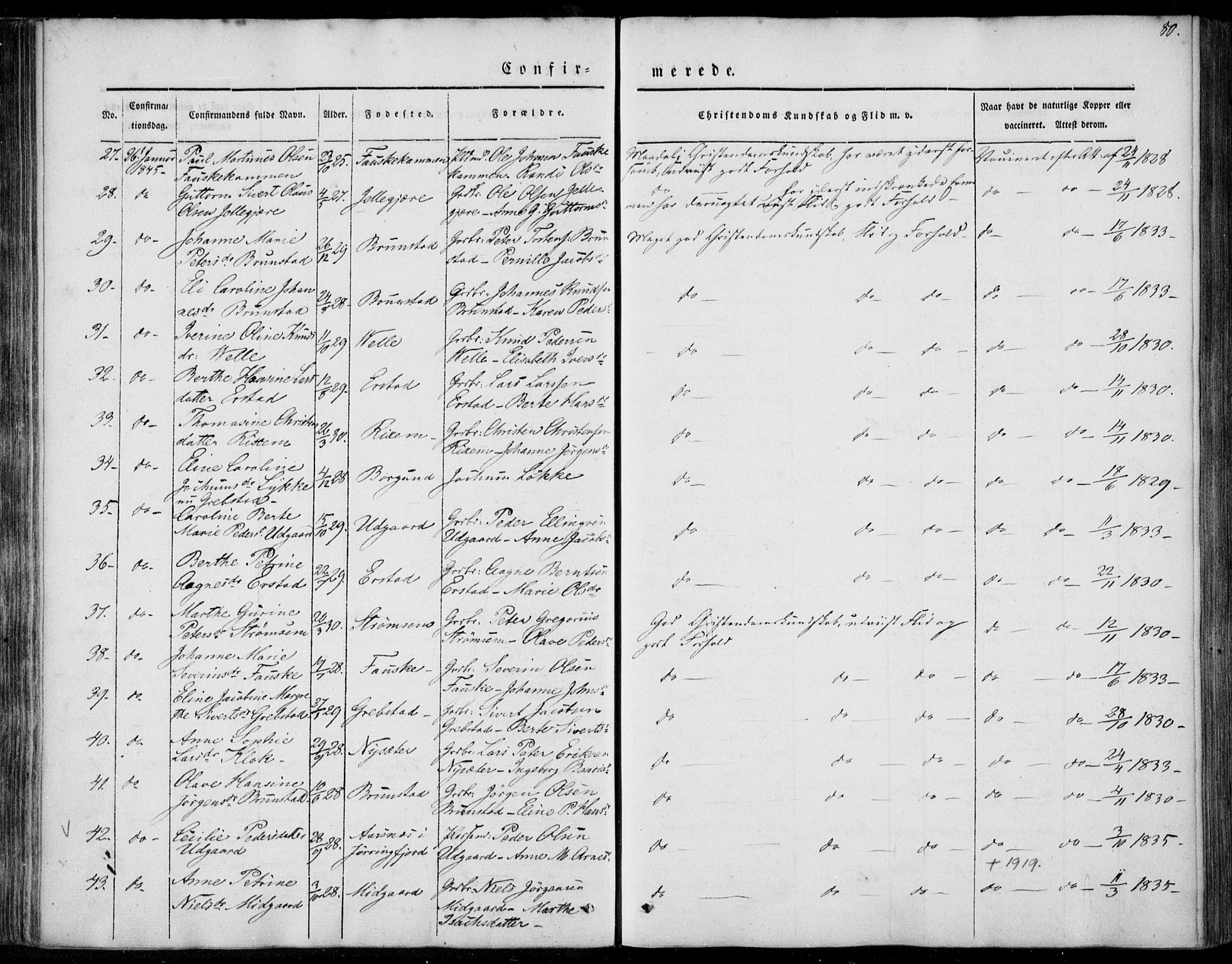 Ministerialprotokoller, klokkerbøker og fødselsregistre - Møre og Romsdal, AV/SAT-A-1454/522/L0312: Parish register (official) no. 522A07, 1843-1851, p. 80