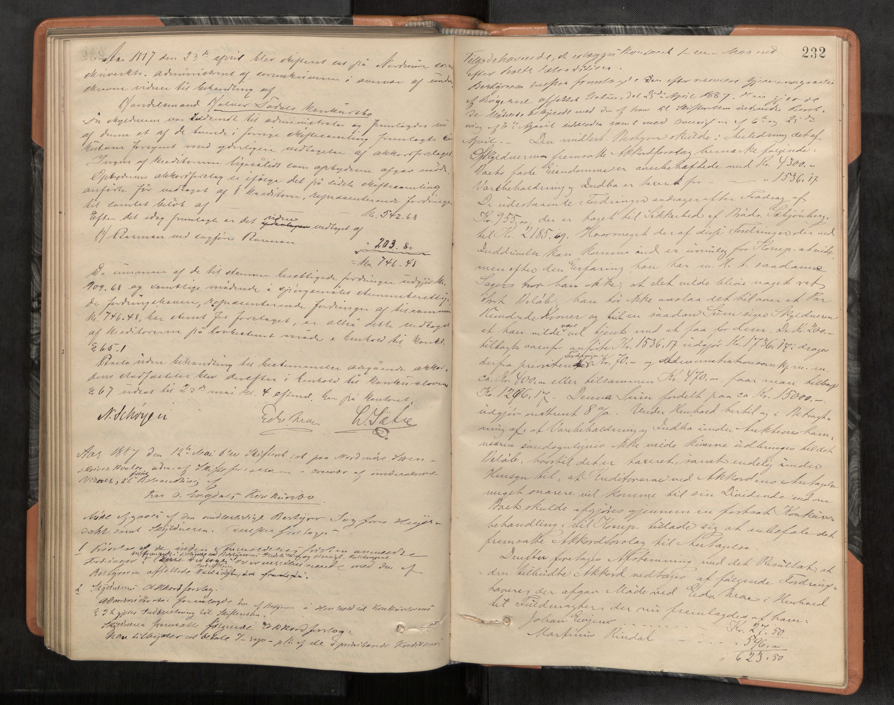 Nordmøre sorenskriveri, AV/SAT-A-4132/1/3/3B/L0004: Forhandlingsprotokoll nr. 04, 1881-1887, p. 232