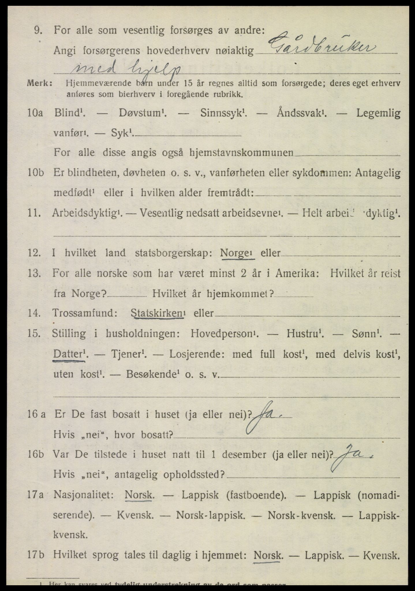 SAT, 1920 census for Hattfjelldal, 1920, p. 931