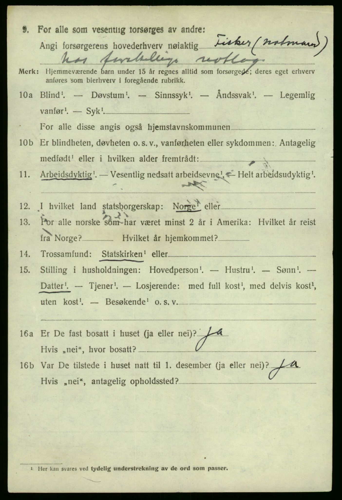 SAB, 1920 census for Austrheim, 1920, p. 1769