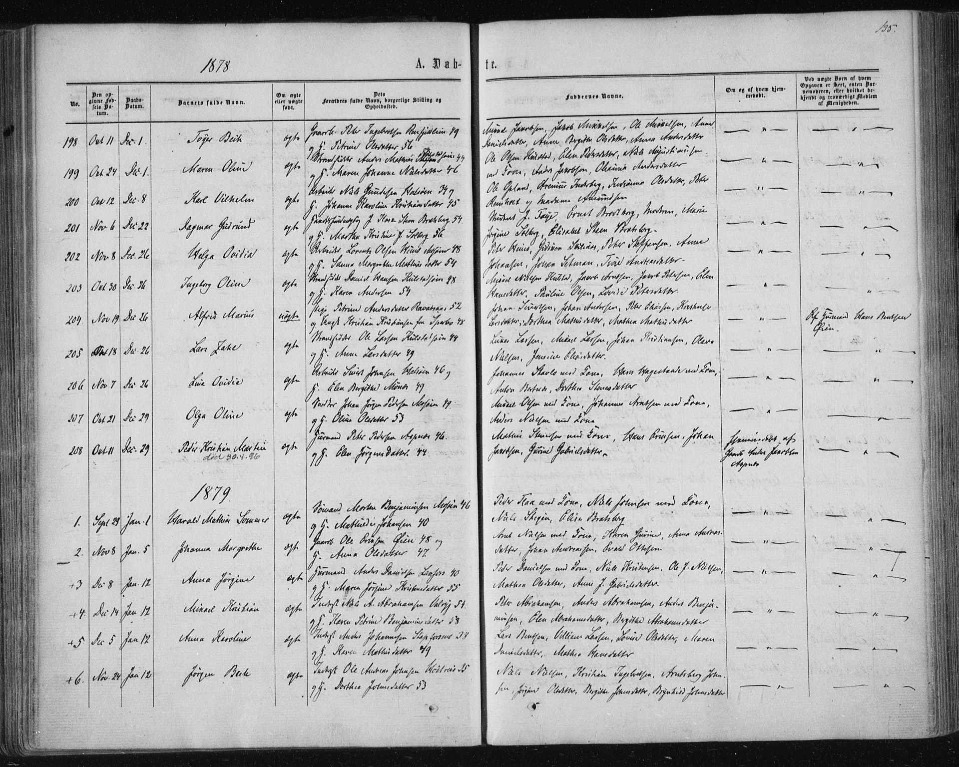Ministerialprotokoller, klokkerbøker og fødselsregistre - Nordland, SAT/A-1459/820/L0294: Parish register (official) no. 820A15, 1866-1879, p. 135