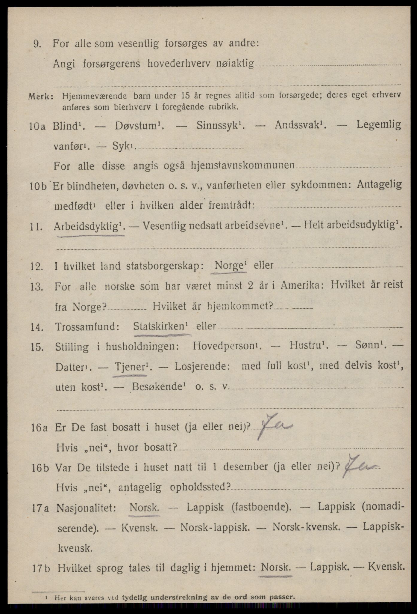 SAT, 1920 census for Ålen, 1920, p. 3583