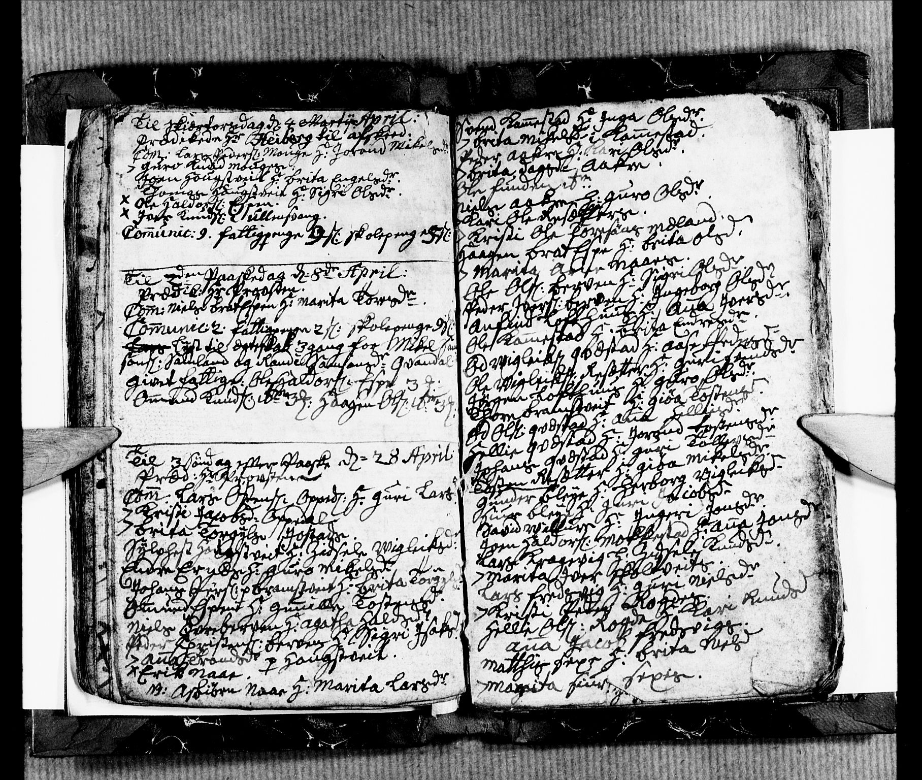 Ullensvang sokneprestembete, SAB/A-78701/H/Hab: Parish register (copy) no. B 1, 1764-1766, p. 43-44