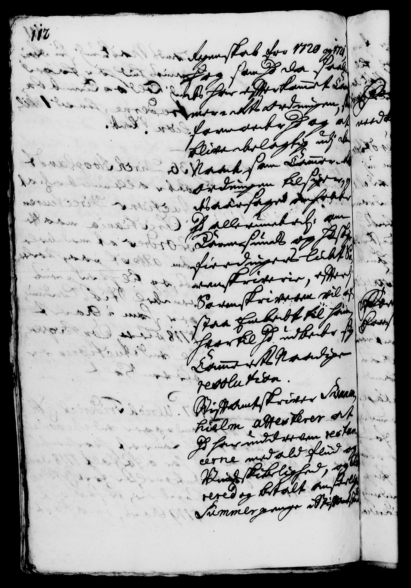 Rentekammeret, Kammerkanselliet, AV/RA-EA-3111/G/Gh/Gha/L0005: Norsk ekstraktmemorialprotokoll (merket RK 53.50), 1721-1723, p. 112