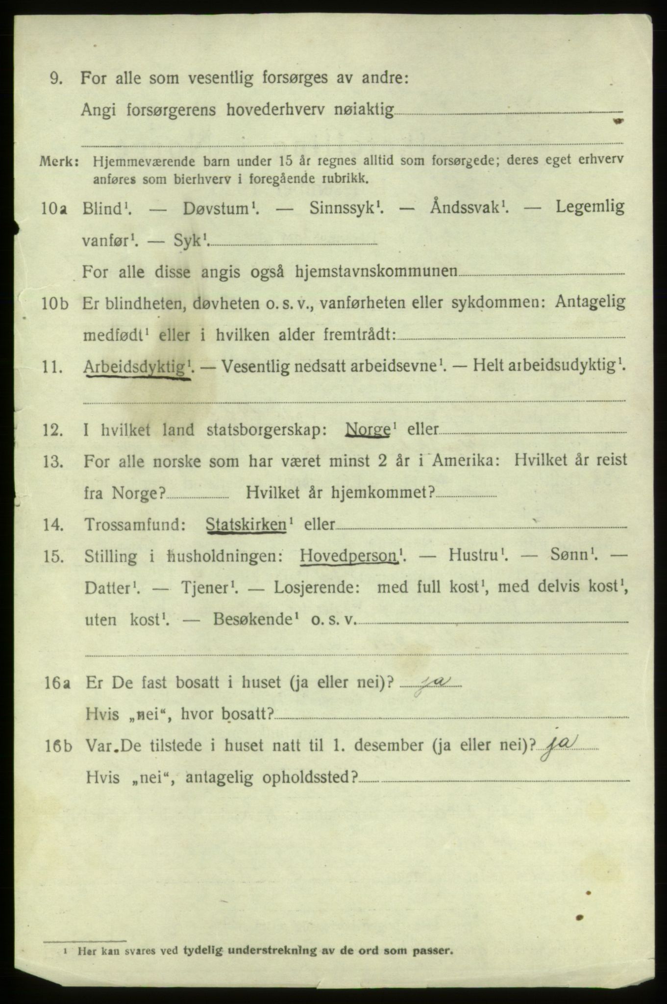 SAB, 1920 census for Stord, 1920, p. 3488