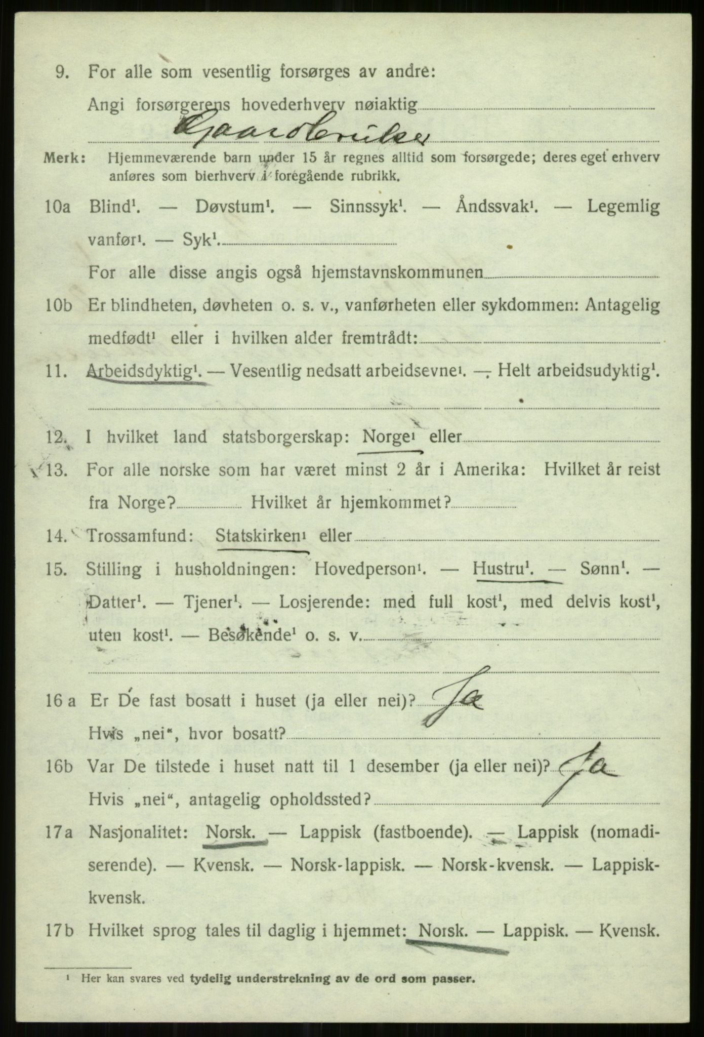 SATØ, 1920 census for Helgøy, 1920, p. 2333