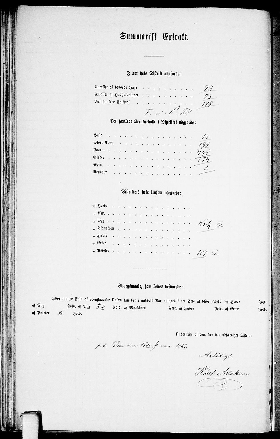 RA, 1865 census for Rauland, 1865, p. 29