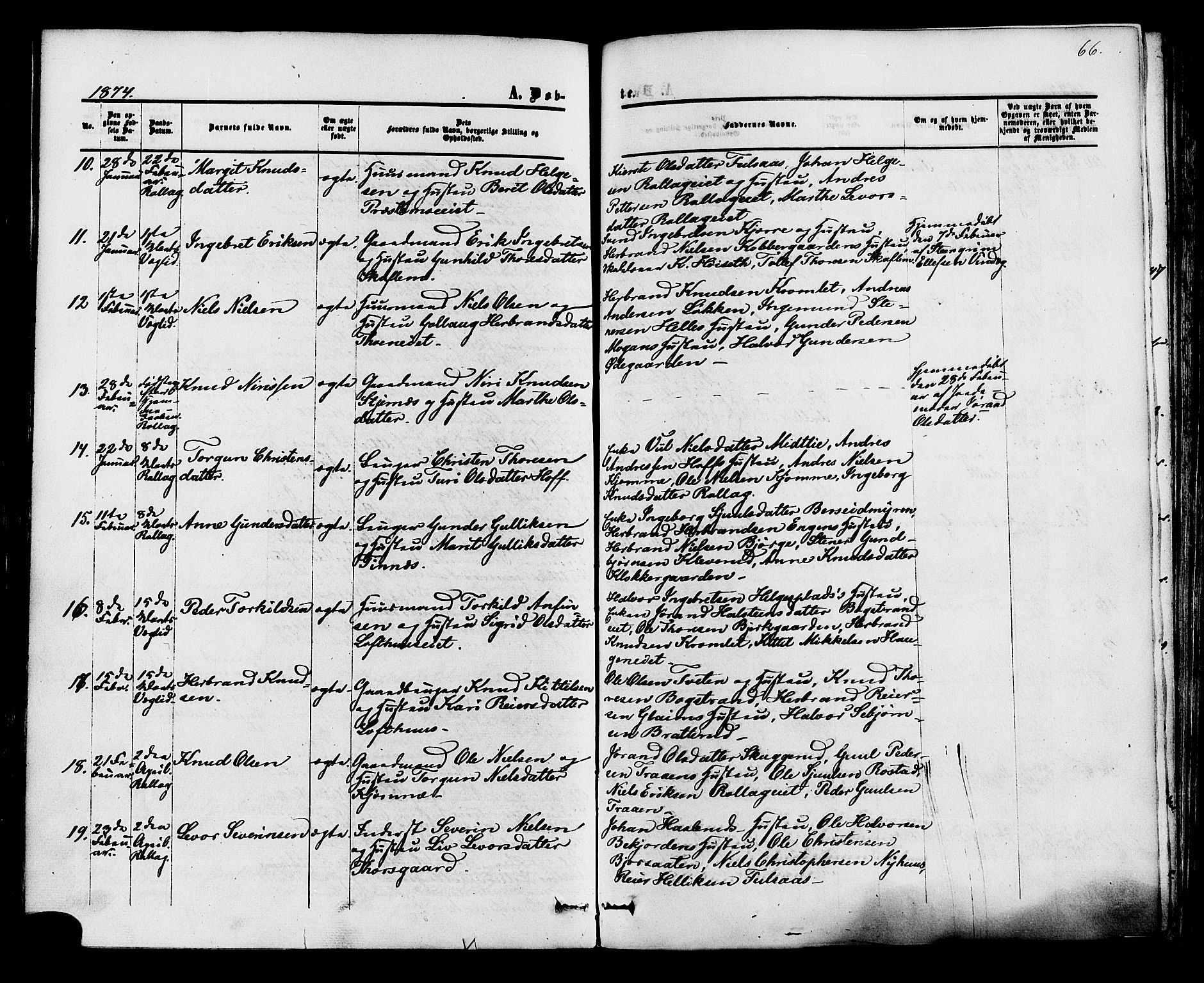 Rollag kirkebøker, AV/SAKO-A-240/F/Fa/L0009: Parish register (official) no. I 9, 1860-1874, p. 66