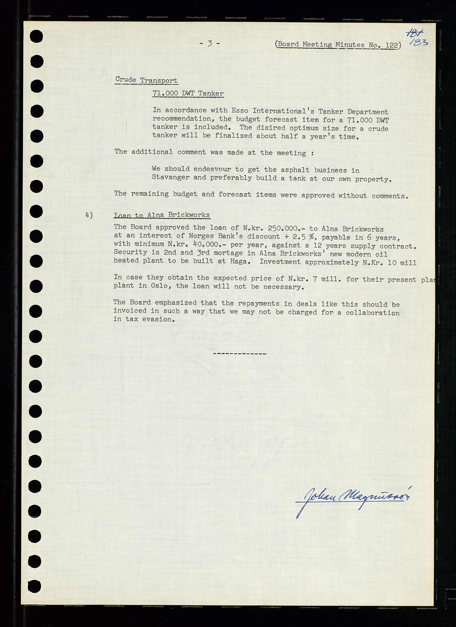 Pa 0982 - Esso Norge A/S, AV/SAST-A-100448/A/Aa/L0001/0004: Den administrerende direksjon Board minutes (styrereferater) / Den administrerende direksjon Board minutes (styrereferater), 1963-1964, p. 81