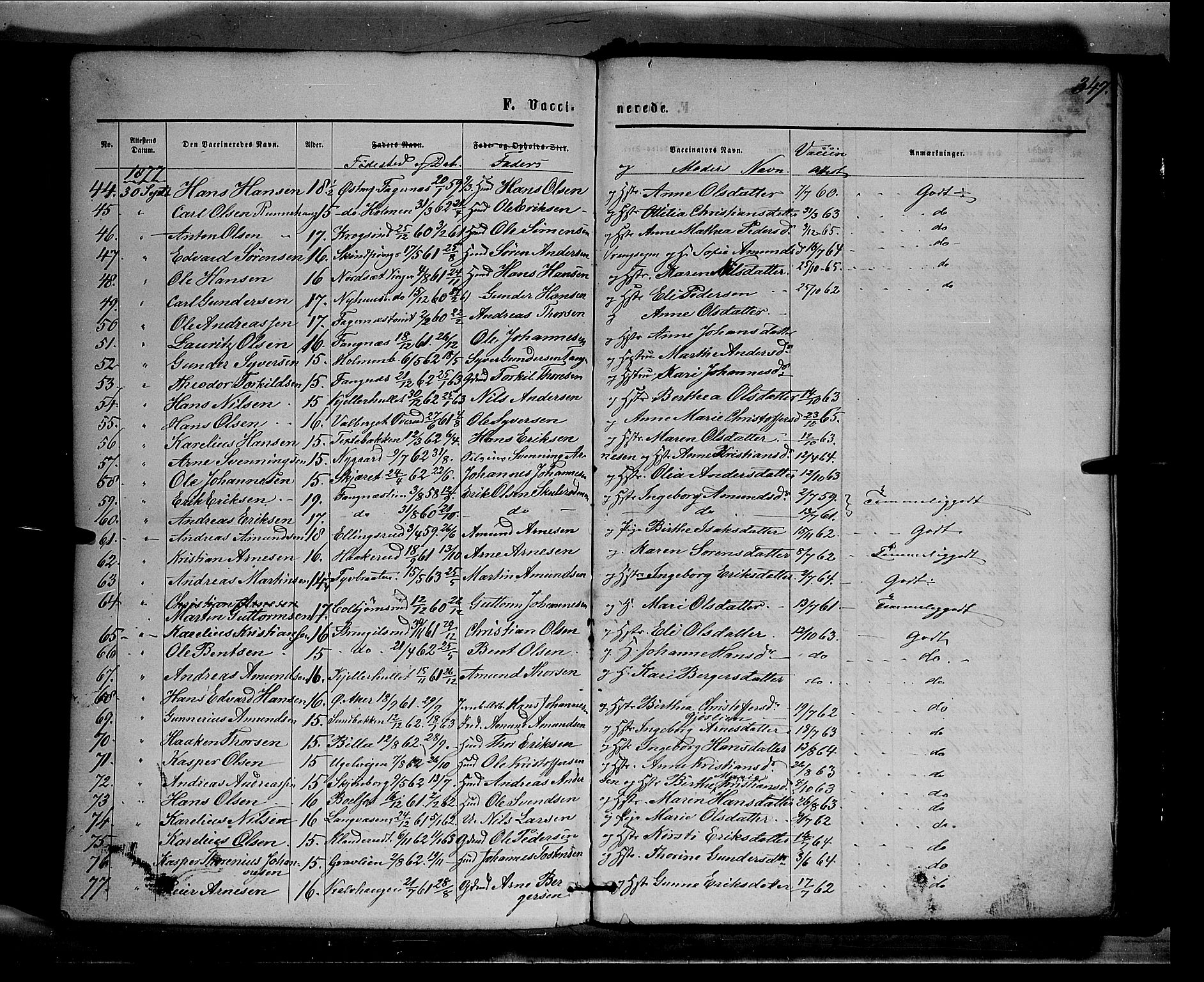 Eidskog prestekontor, AV/SAH-PREST-026/H/Ha/Haa/L0002: Parish register (official) no. 2, 1867-1878, p. 347