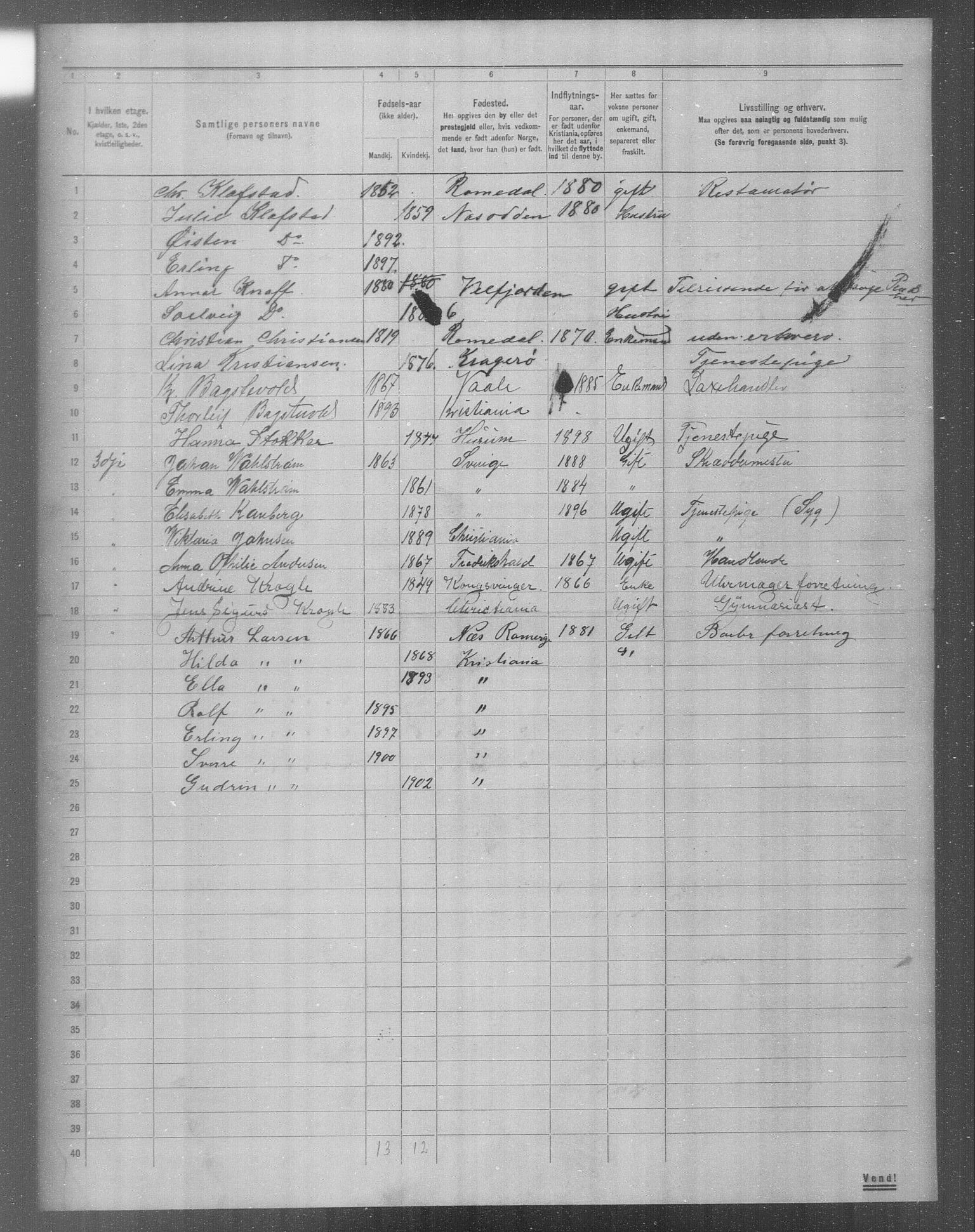 OBA, Municipal Census 1904 for Kristiania, 1904, p. 14227