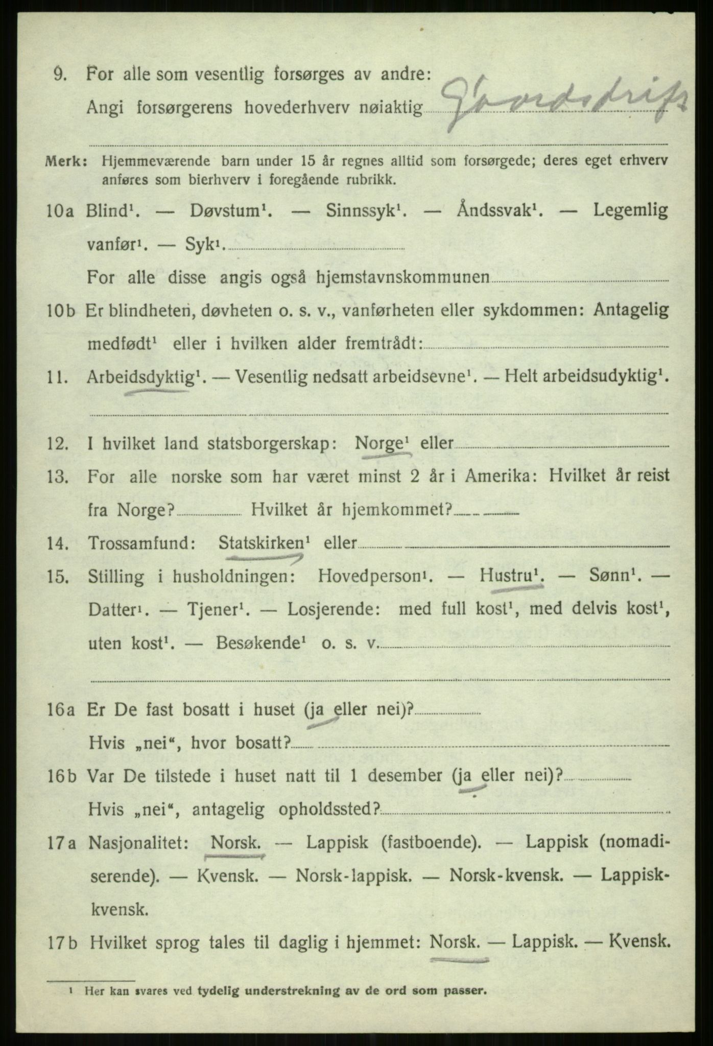SATØ, 1920 census for Balsfjord, 1920, p. 7486