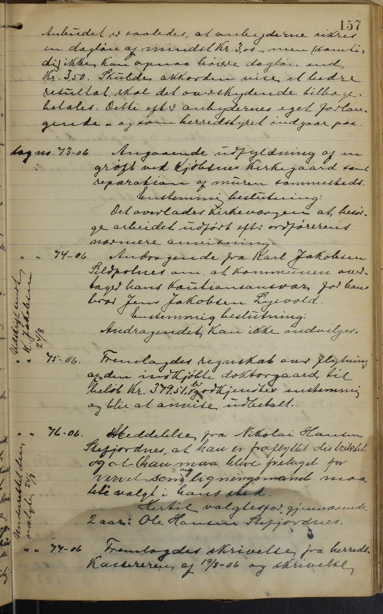Tysfjord kommune. Formannskapet, AIN/K-18500.150/100/L0002: Forhandlingsprotokoll for Tysfjordens formandskap, 1895-1912