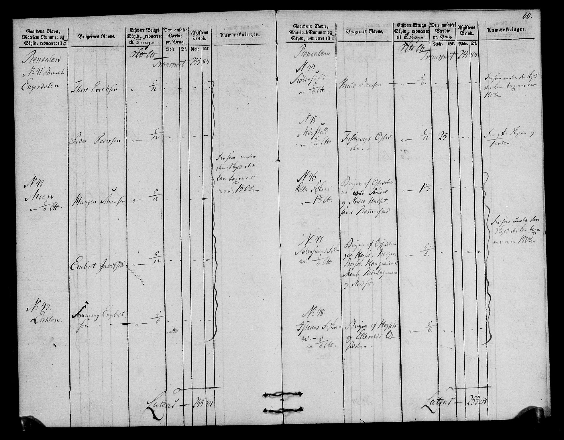 Rentekammeret inntil 1814, Realistisk ordnet avdeling, AV/RA-EA-4070/N/Ne/Nea/L0030: Østerdal fogderi. Oppebørselsregister, 1803-1804, p. 63