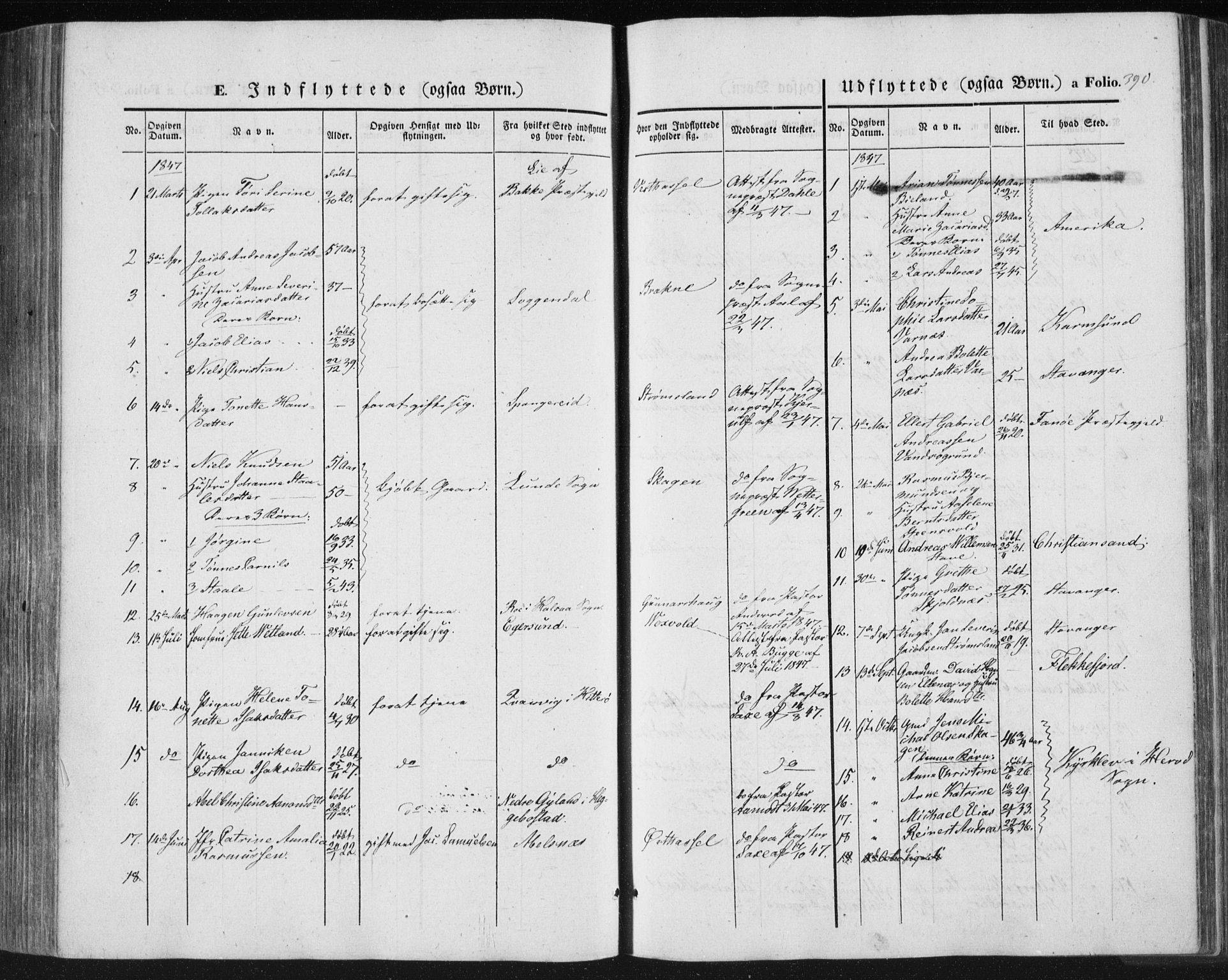 Lista sokneprestkontor, SAK/1111-0027/F/Fa/L0010: Parish register (official) no. A 10, 1846-1861, p. 390