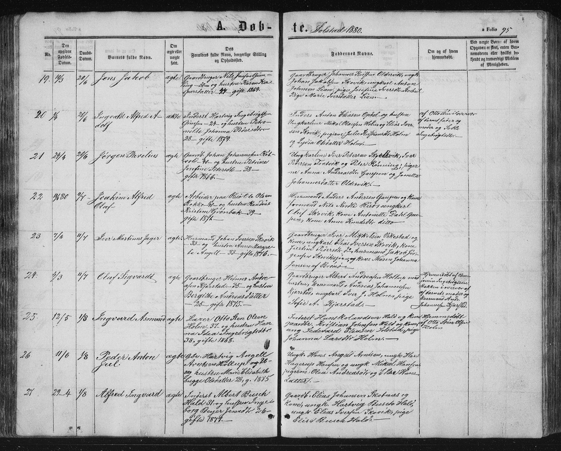 Ministerialprotokoller, klokkerbøker og fødselsregistre - Nordland, AV/SAT-A-1459/810/L0159: Parish register (copy) no. 810C02 /2, 1863-1883, p. 95