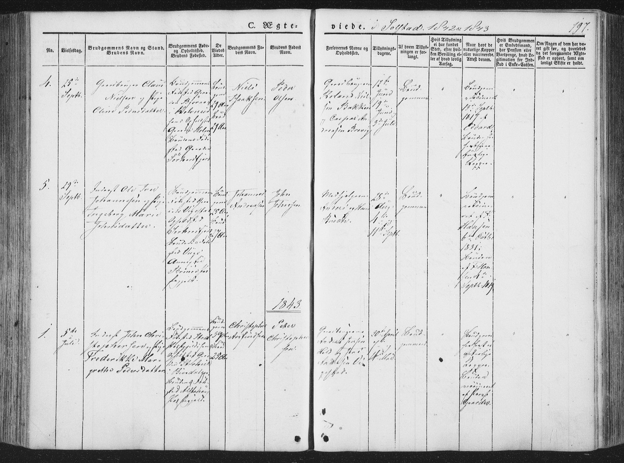 Ministerialprotokoller, klokkerbøker og fødselsregistre - Nordland, AV/SAT-A-1459/810/L0145: Parish register (official) no. 810A07 /2, 1841-1862, p. 197