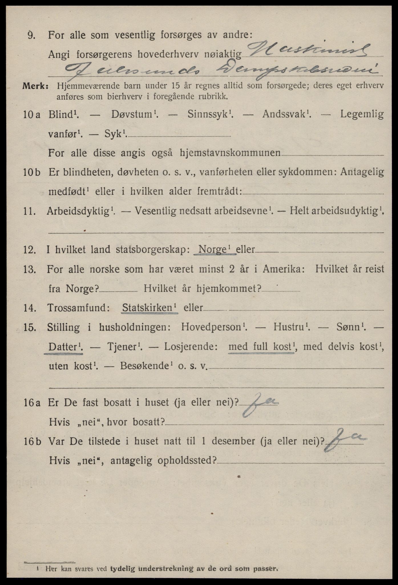 SAT, 1920 census for Ålesund, 1920, p. 25771