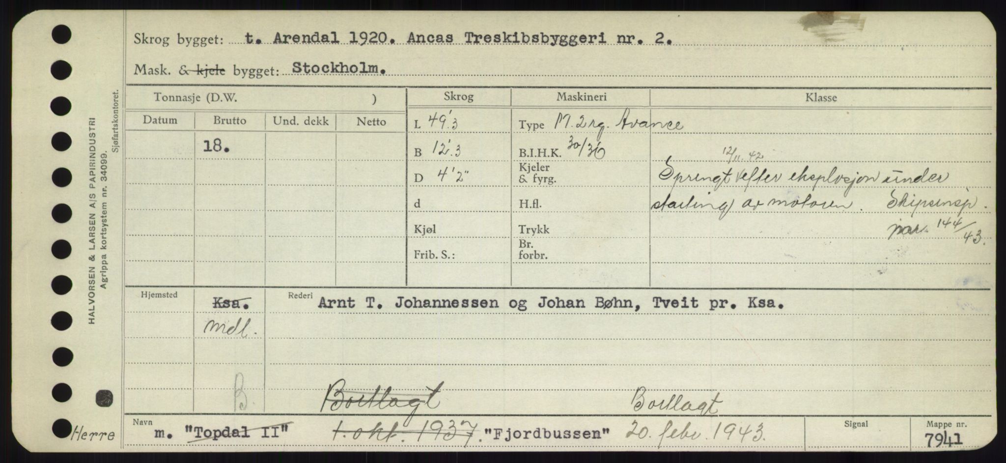 Sjøfartsdirektoratet med forløpere, Skipsmålingen, RA/S-1627/H/Hd/L0010: Fartøy, F-Fjø, p. 647