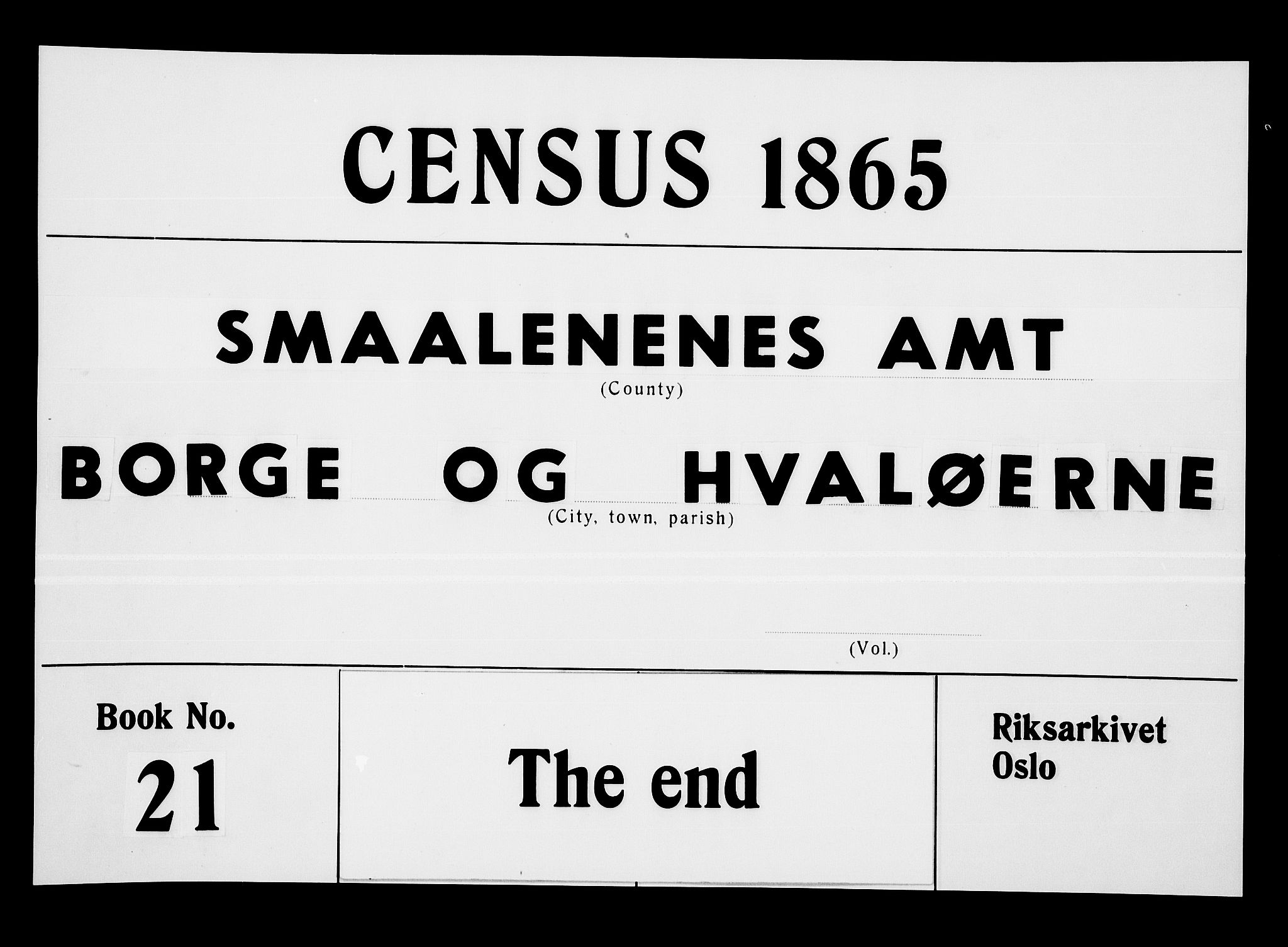 RA, 1865 census for Hvaler, 1865, p. 92