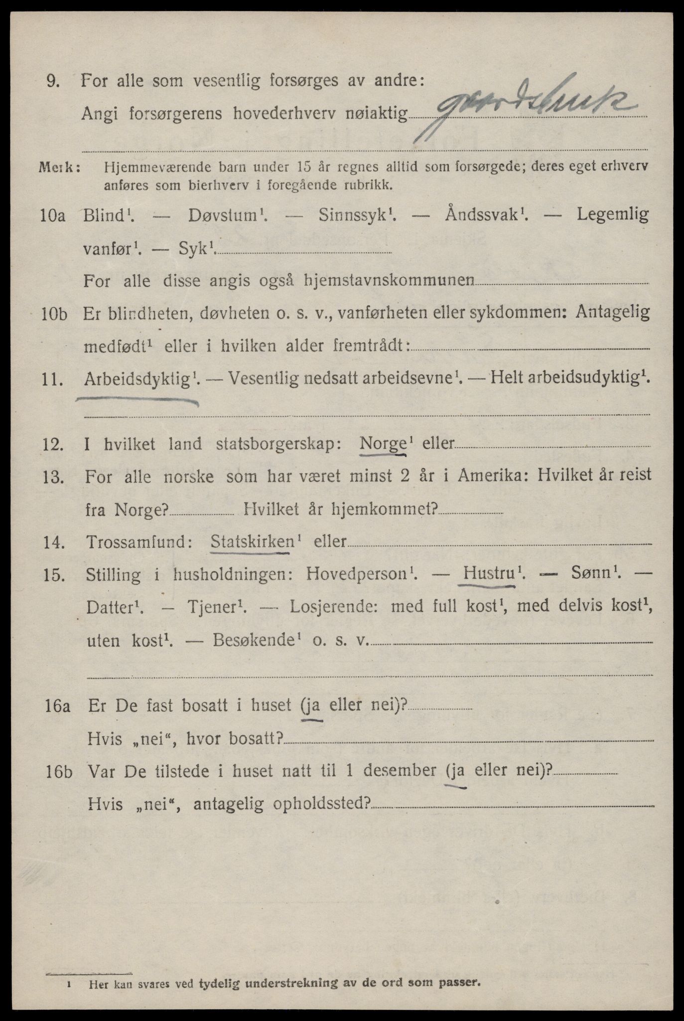 SAST, 1920 census for Skjold, 1920, p. 4427