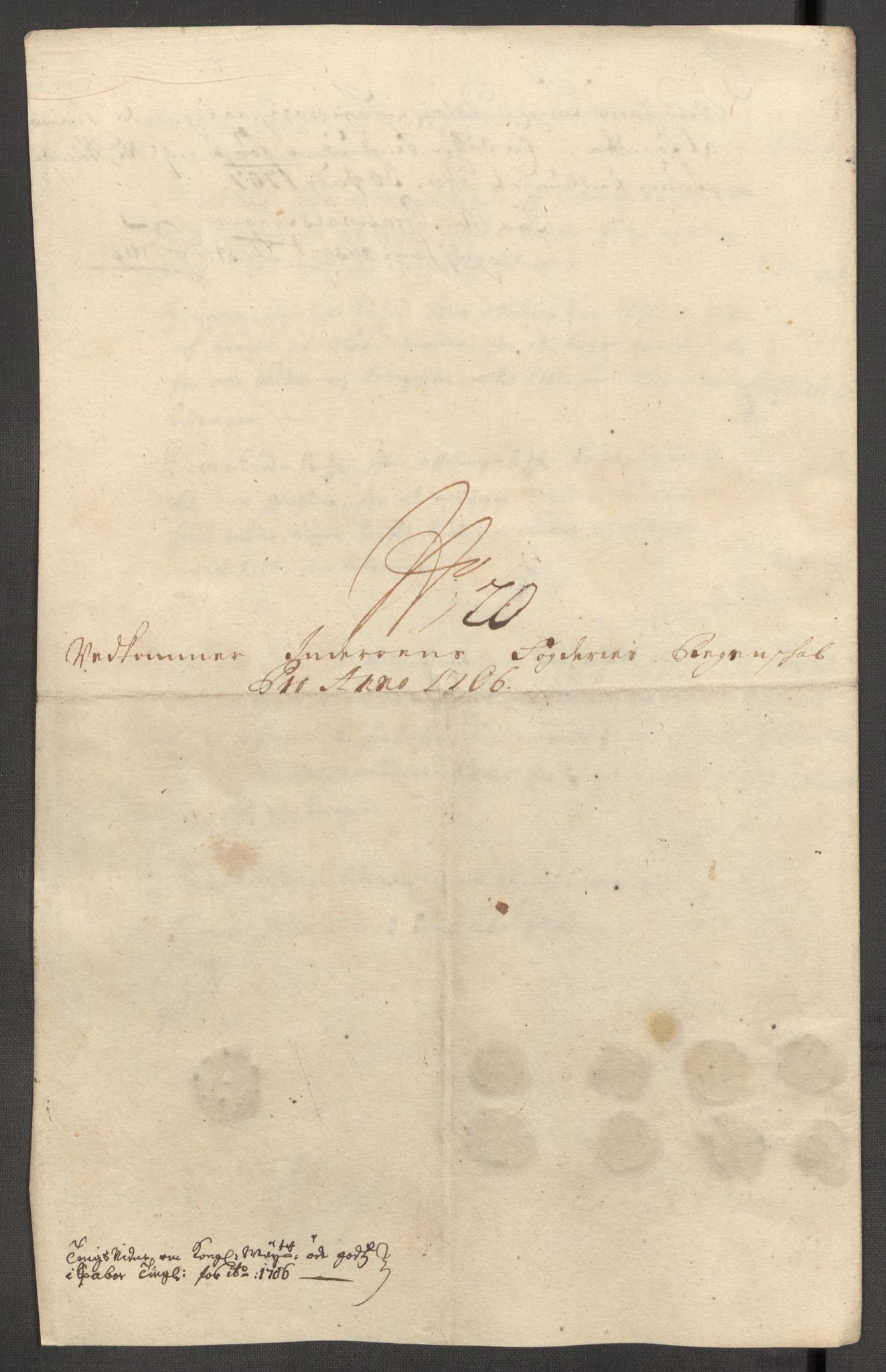 Rentekammeret inntil 1814, Reviderte regnskaper, Fogderegnskap, AV/RA-EA-4092/R63/L4315: Fogderegnskap Inderøy, 1706-1707, p. 190