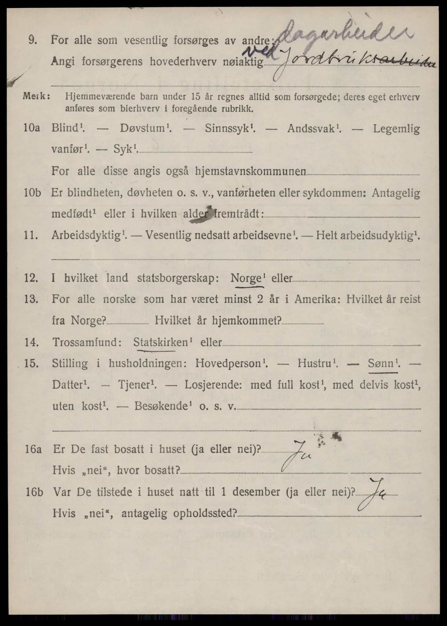 SAT, 1920 census for Vestnes, 1920, p. 1758