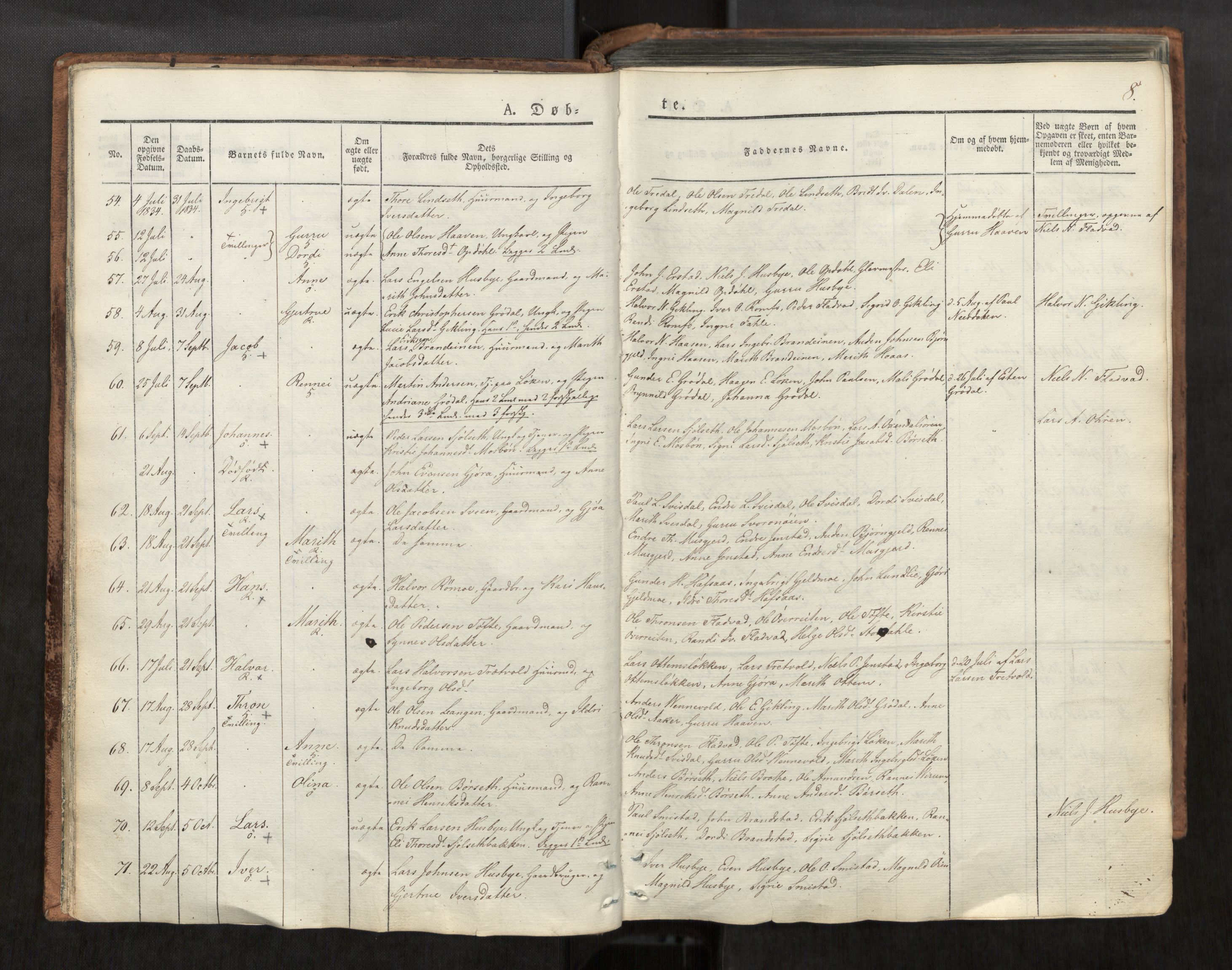 Ministerialprotokoller, klokkerbøker og fødselsregistre - Møre og Romsdal, AV/SAT-A-1454/590/L1012: Parish register (official) no. 590A04, 1832-1846, p. 8