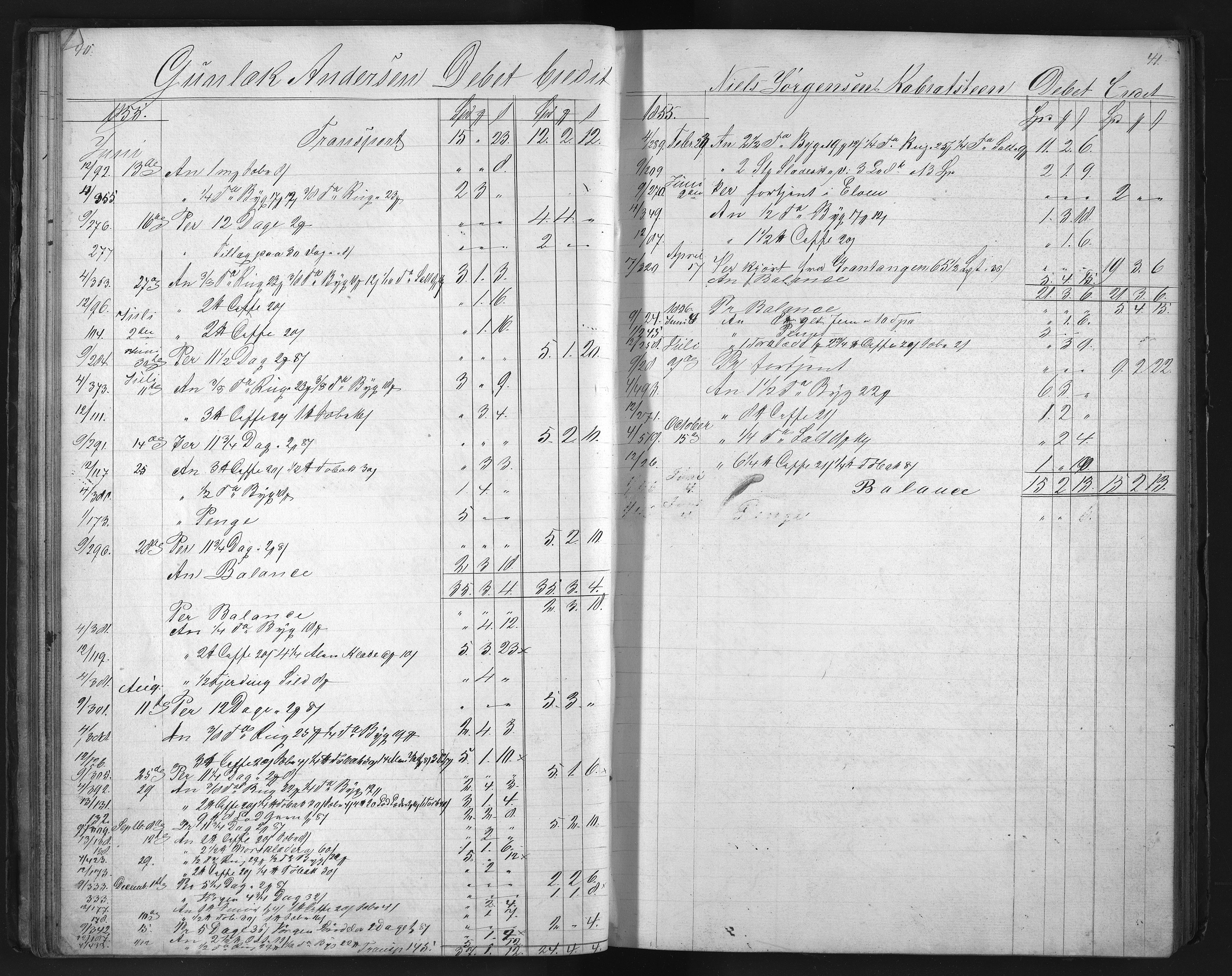 Egelands Verk, NESJ/NJM-002/02/L0024: Hovedbok (reg. for husmenn), 1865-1867